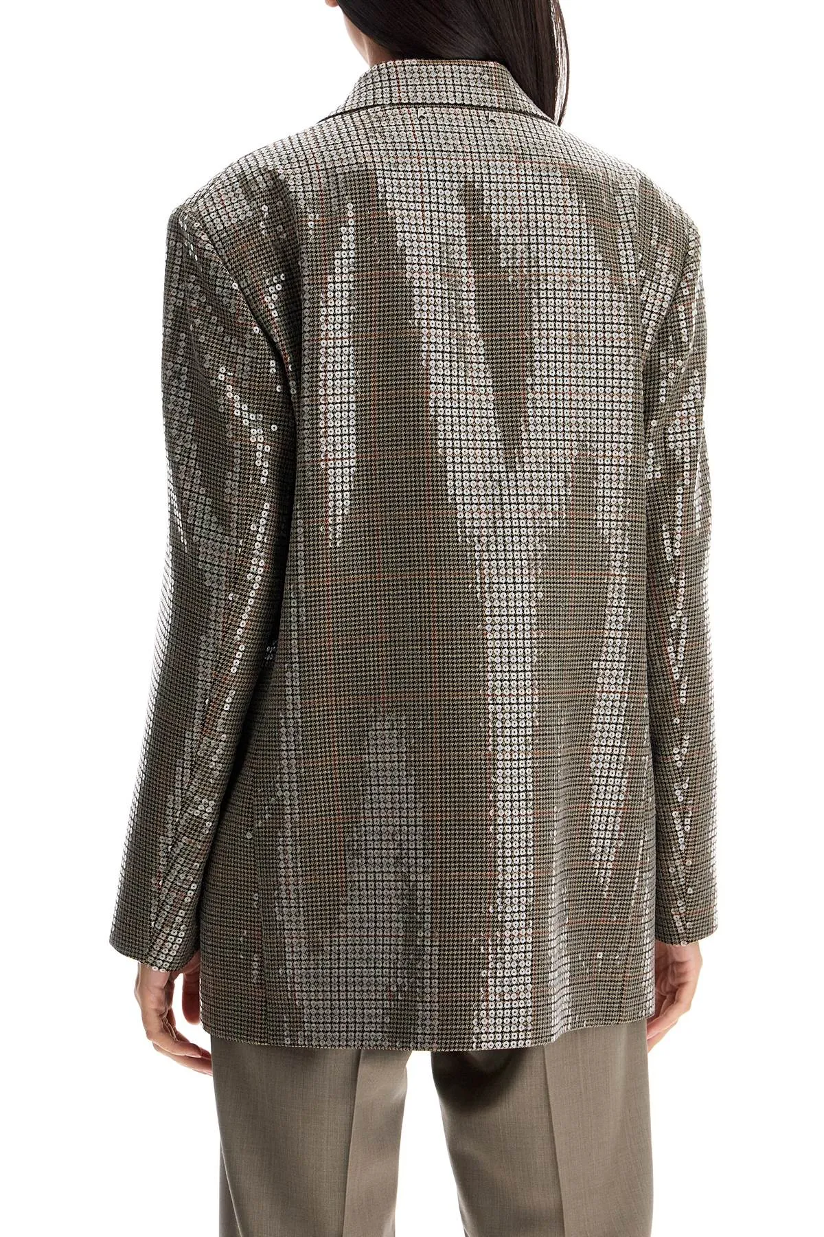 HOUNDSTOOTH BLAZER WITH SEQUINS