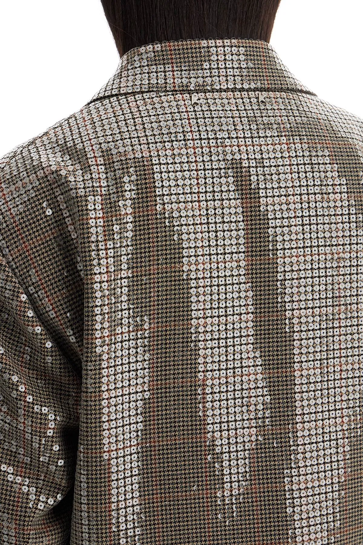 HOUNDSTOOTH BLAZER WITH SEQUINS