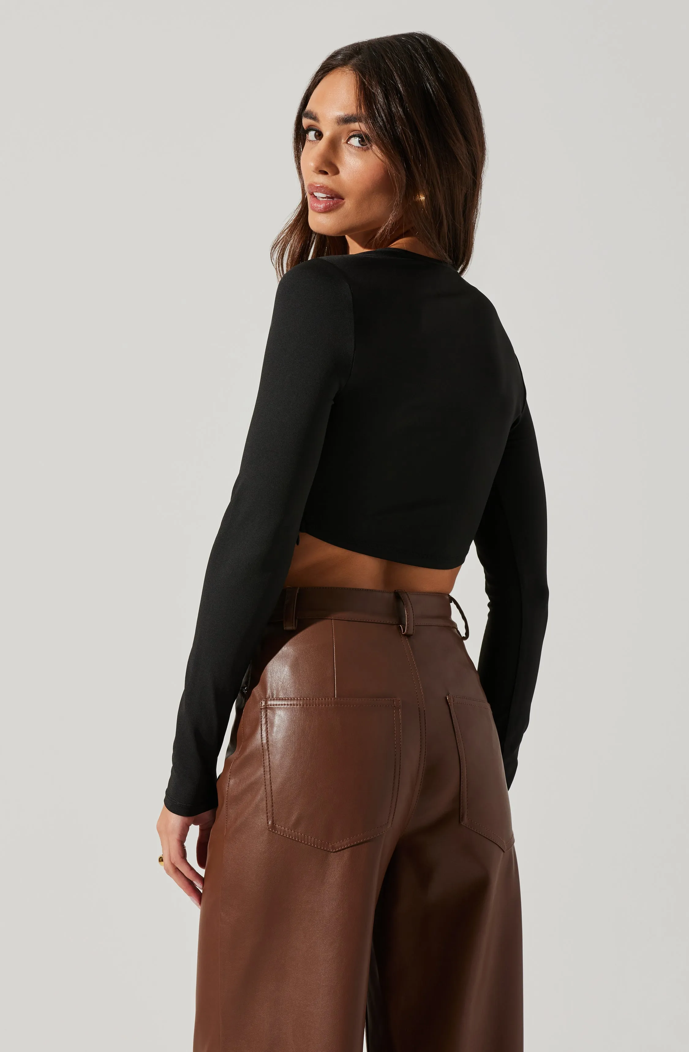 Kiara O-Ring Cutout Long Sleeve Bodysuit