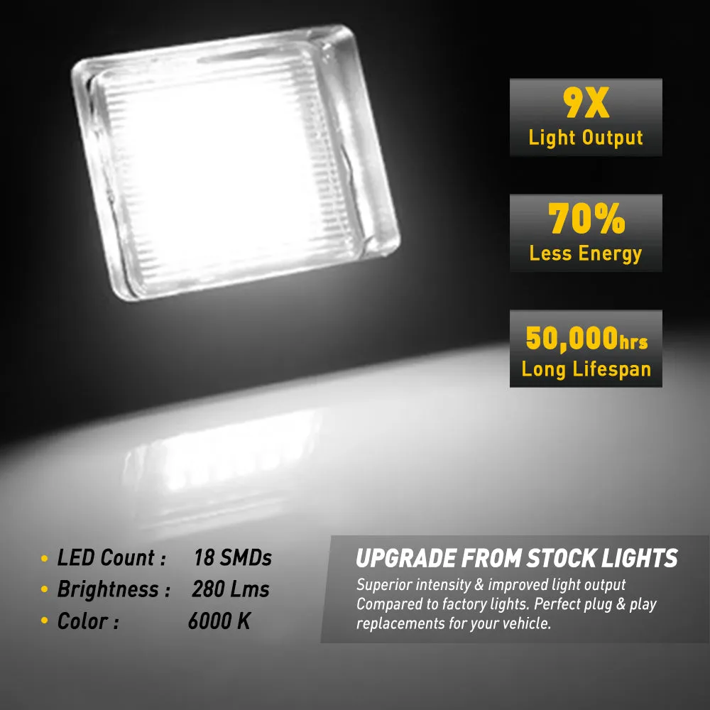 LED License Plate Lights Tag Light Lamp Assembly for 2015-2021 Ford F-150 Models Smoke Lens