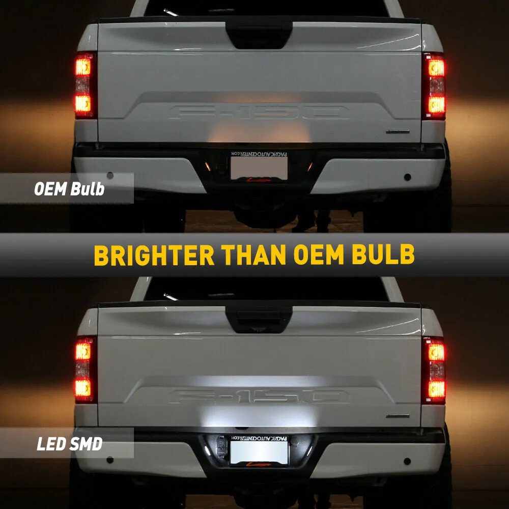 LED License Plate Lights Tag Light Lamp Assembly for 2015-2021 Ford F-150 Models Smoke Lens