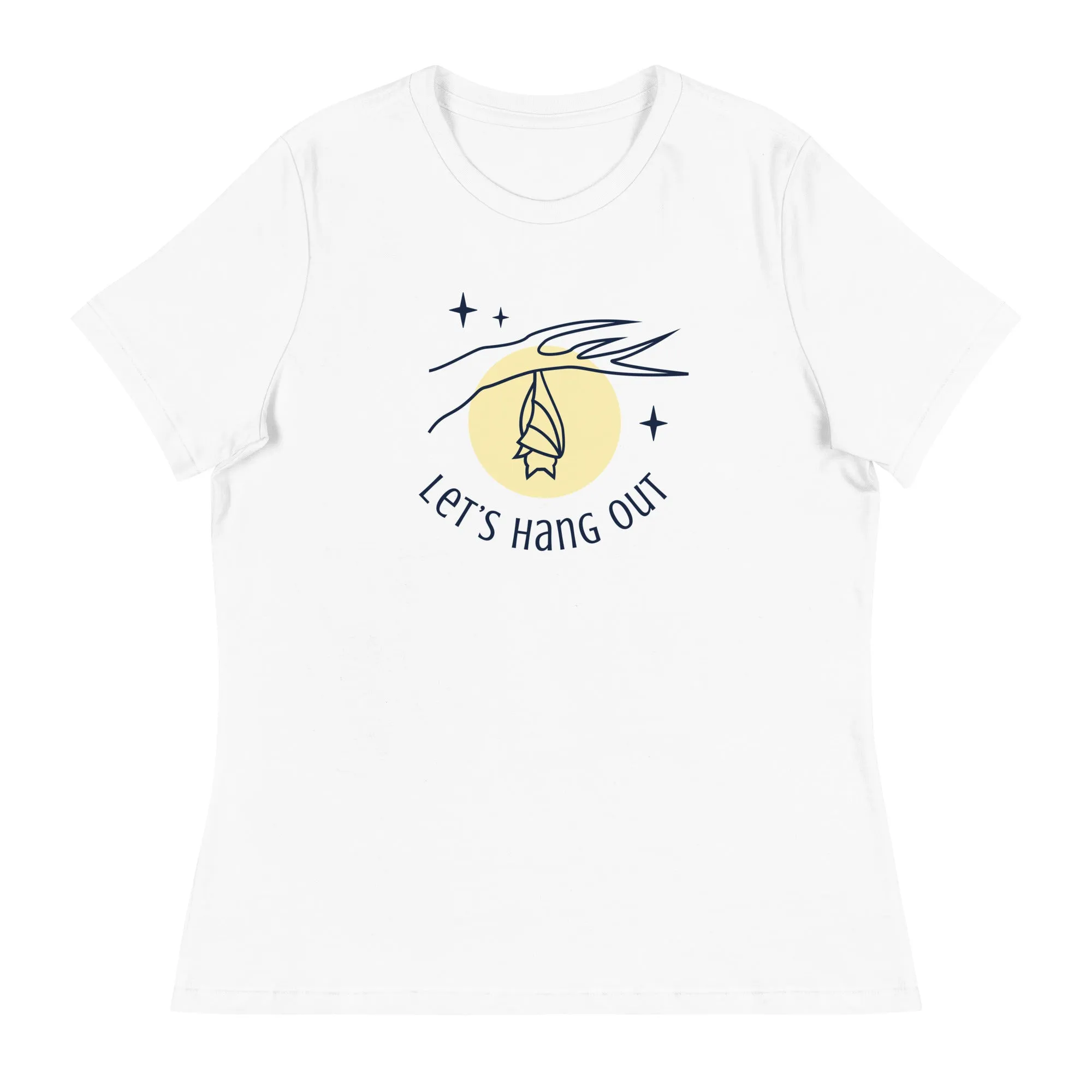 Let;s Hang Out Halloween Bat Women's Relaxed T-Shirt