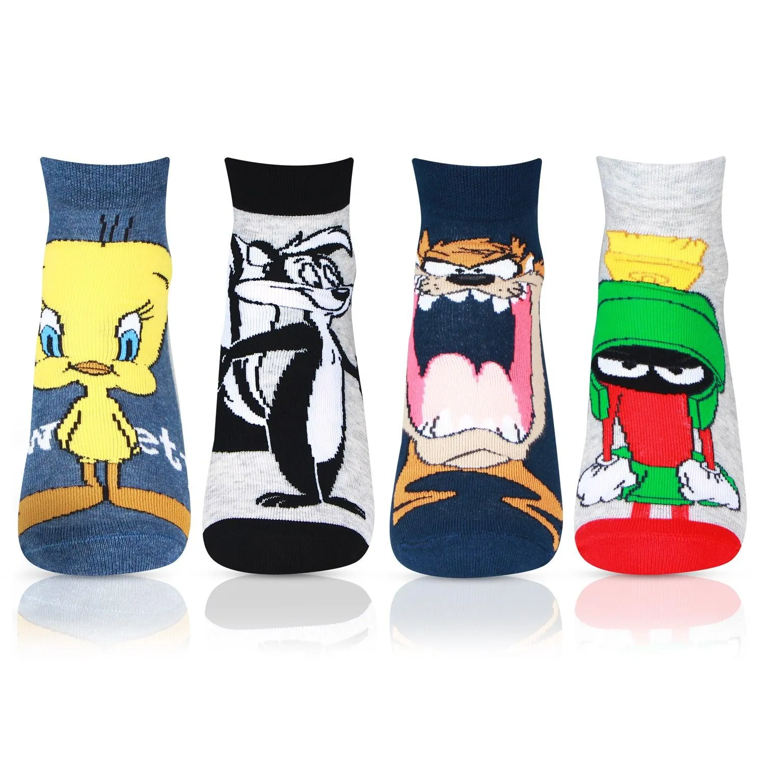 Looney Tunes Ankle Cotton Socks For Kids - Pack Of 4