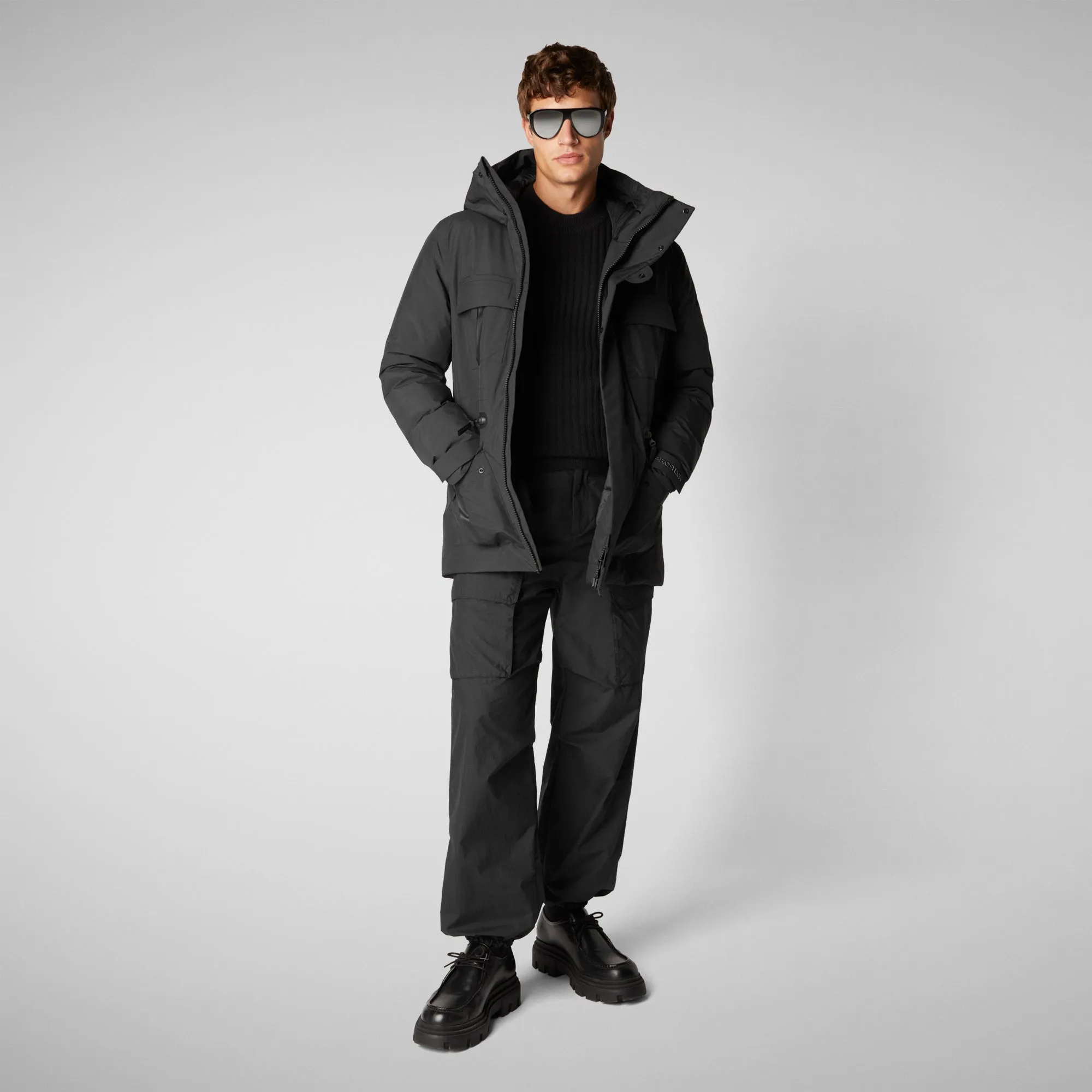 Man's parka Keaton in black