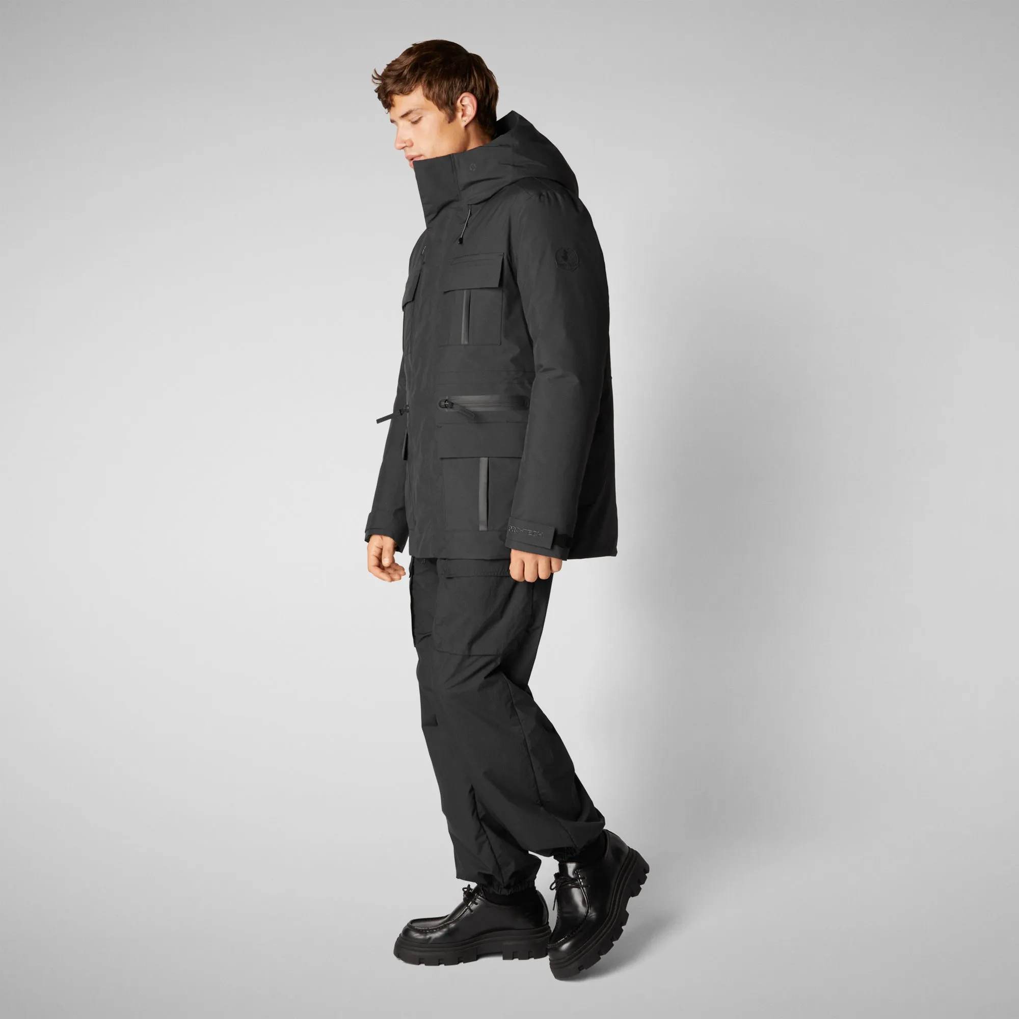 Man's parka Keaton in black