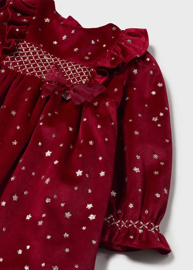 Mayoral 2904 031 - Cherry Velvet Dress