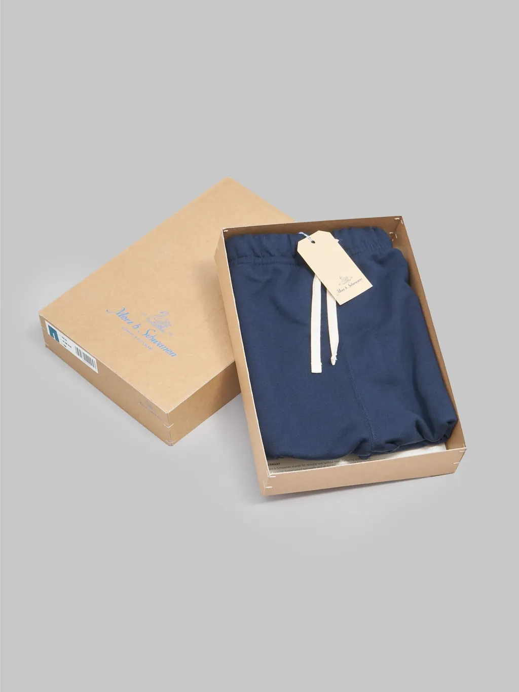 Merz b. Schwanen 356 12oz Loopwheeled Classic Fit Sweat Shorts Ink Blue