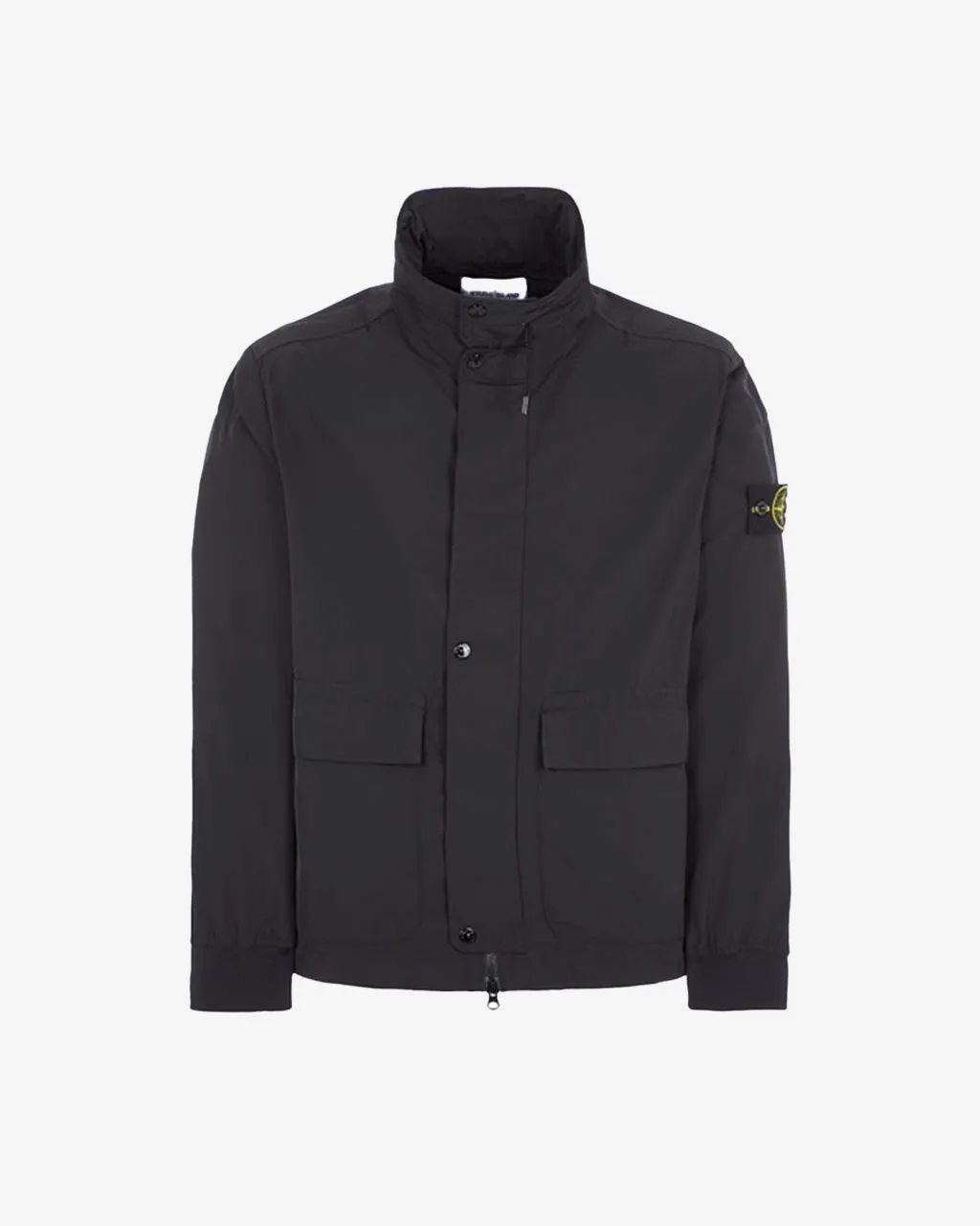 Micro Twill Hooded Jacket Black