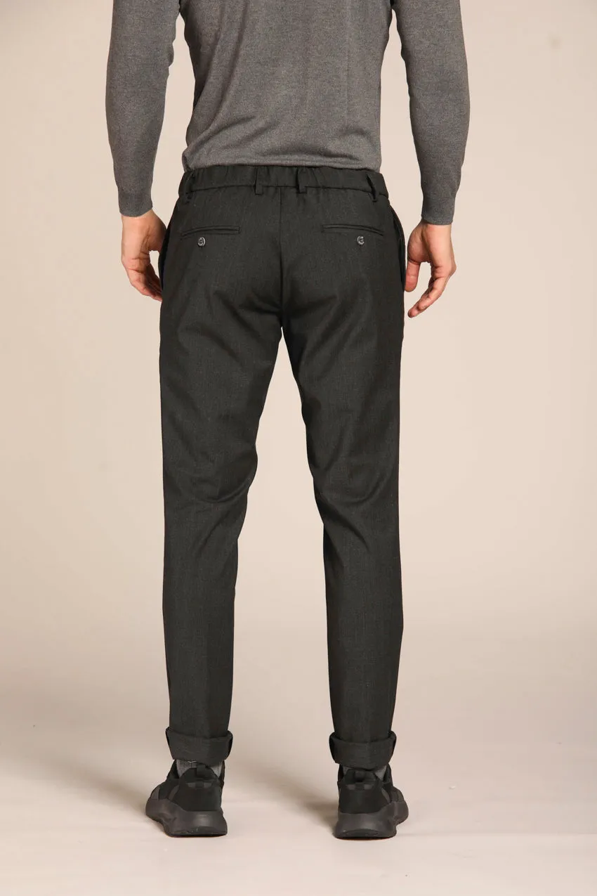 New York 1 Pinces City String men's chino jogger pants in technical wool with a regular fit