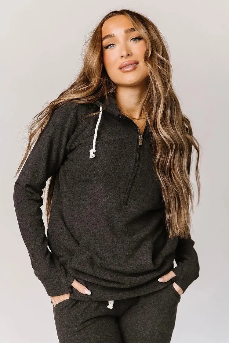 Performance Fleece HalfZip Hoodie - Stone