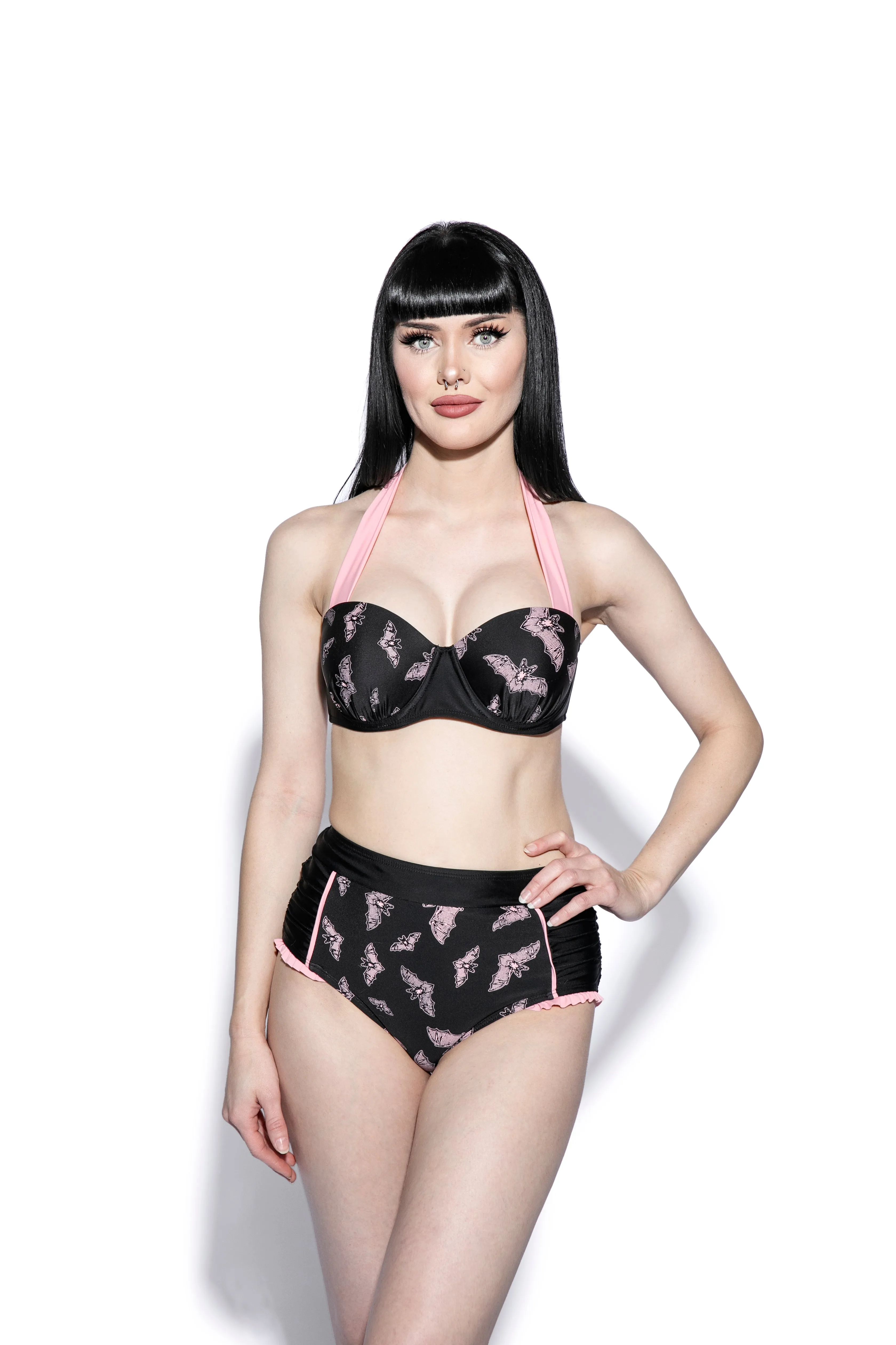 Pink Bat Swim Top
