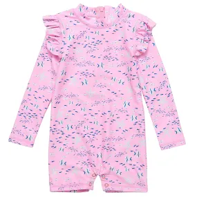 Pink Sea LS Sunsuit