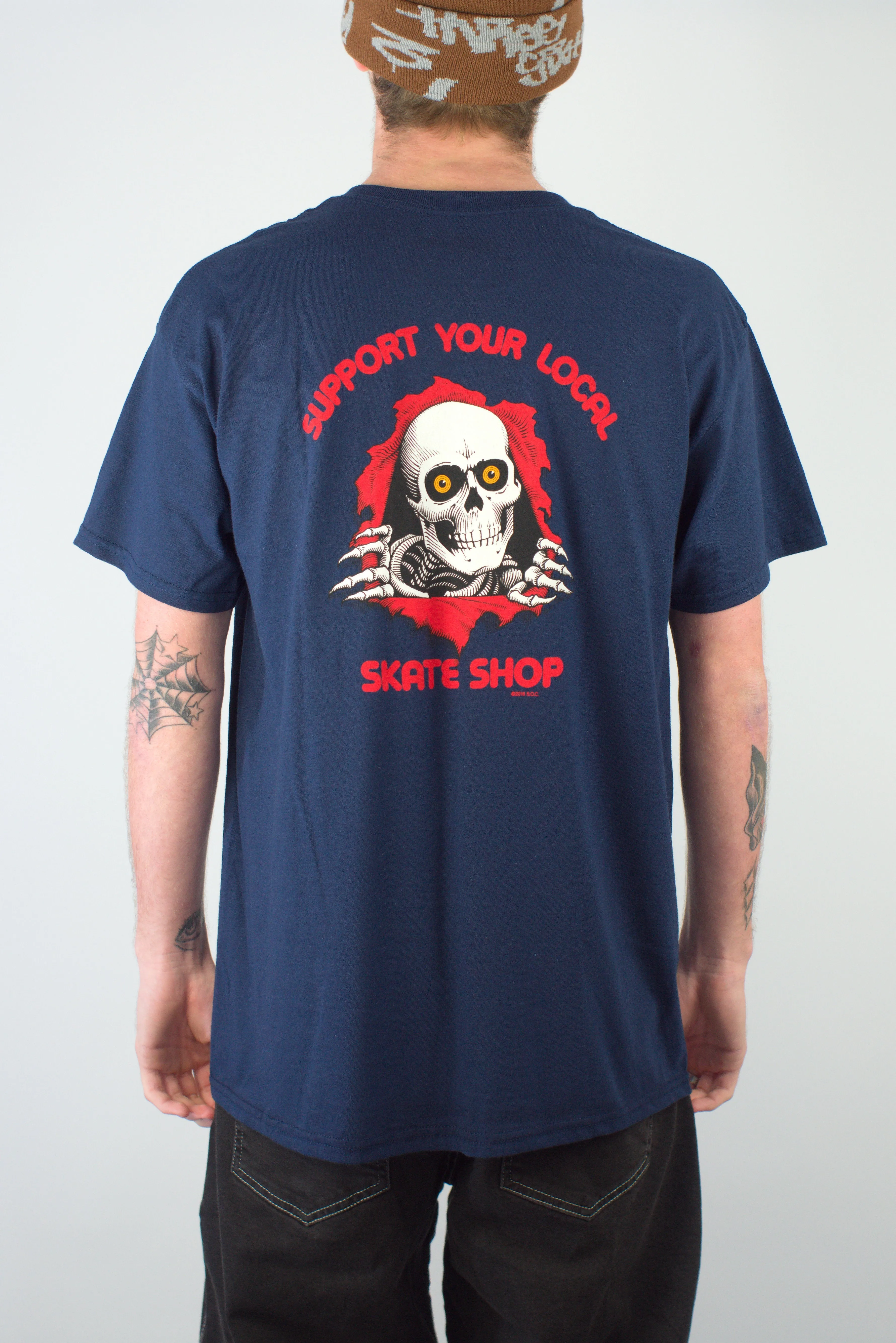 Powell Peralta - Support Your Local Skateshop - Tee - Heavyweight Cotton - Navy