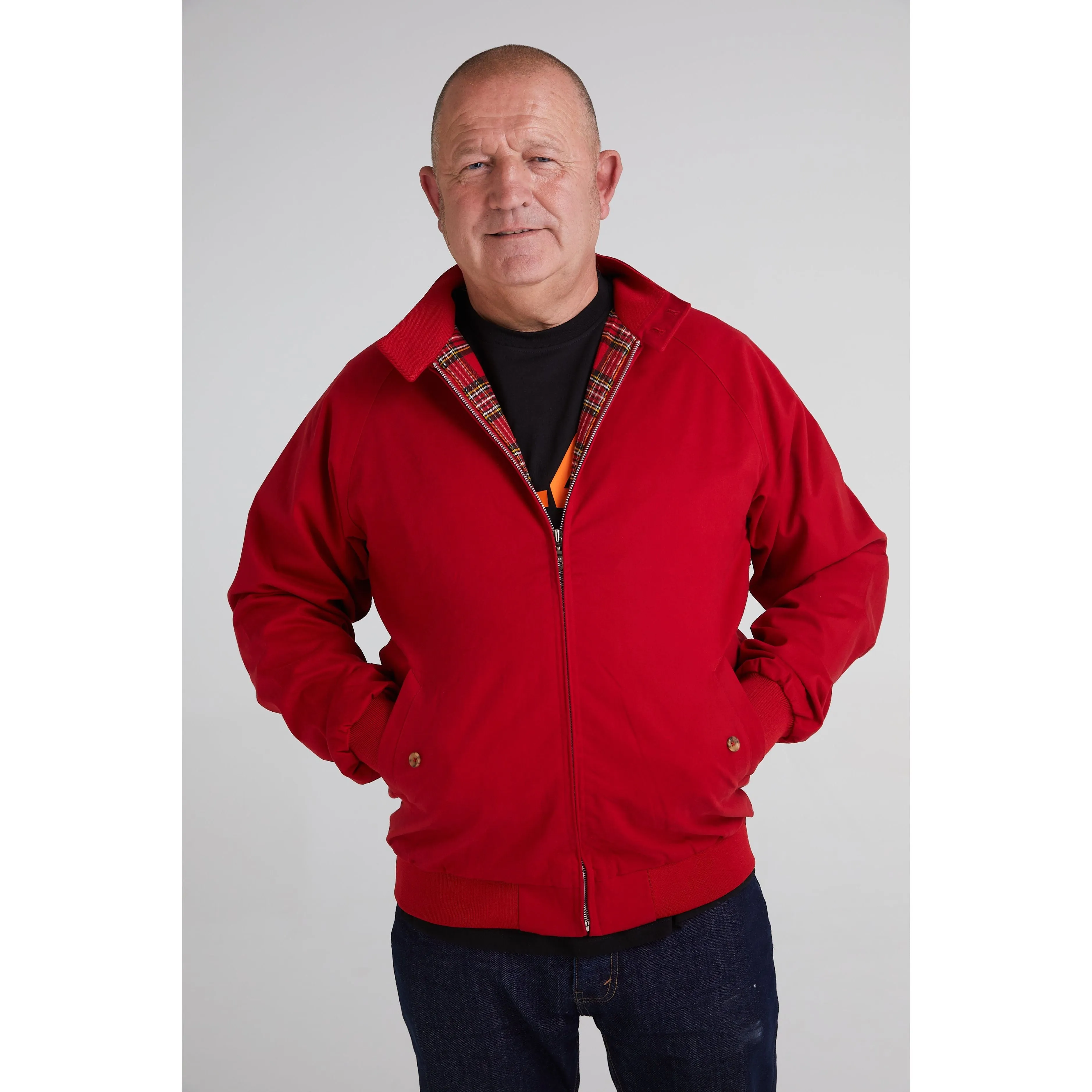 Real Hoxton - Men's Cherry Red - Harrington Jacket
