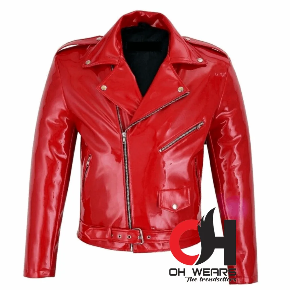 Red PVC Vinyl Jacket
