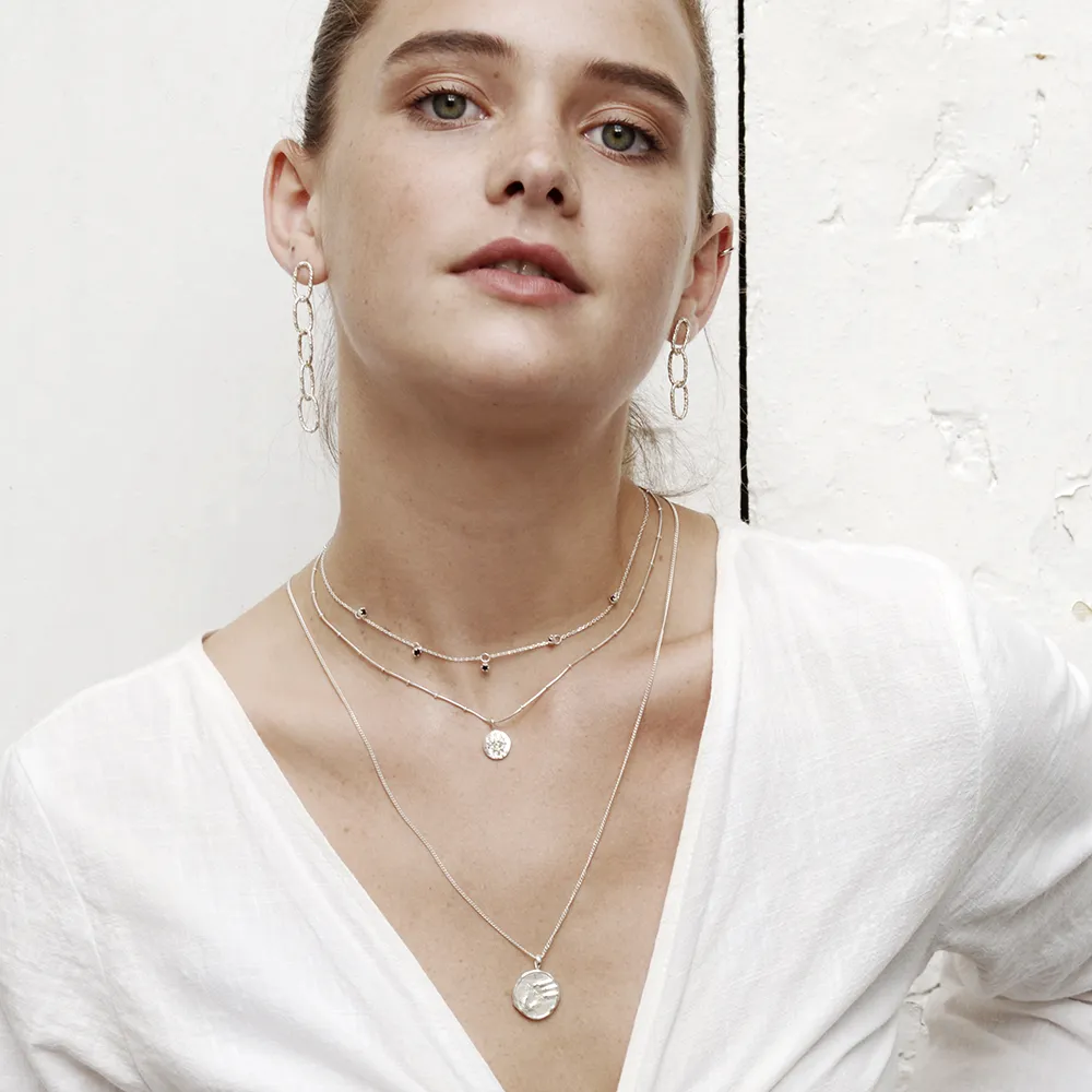 Shooting star Necklace (large) - silver