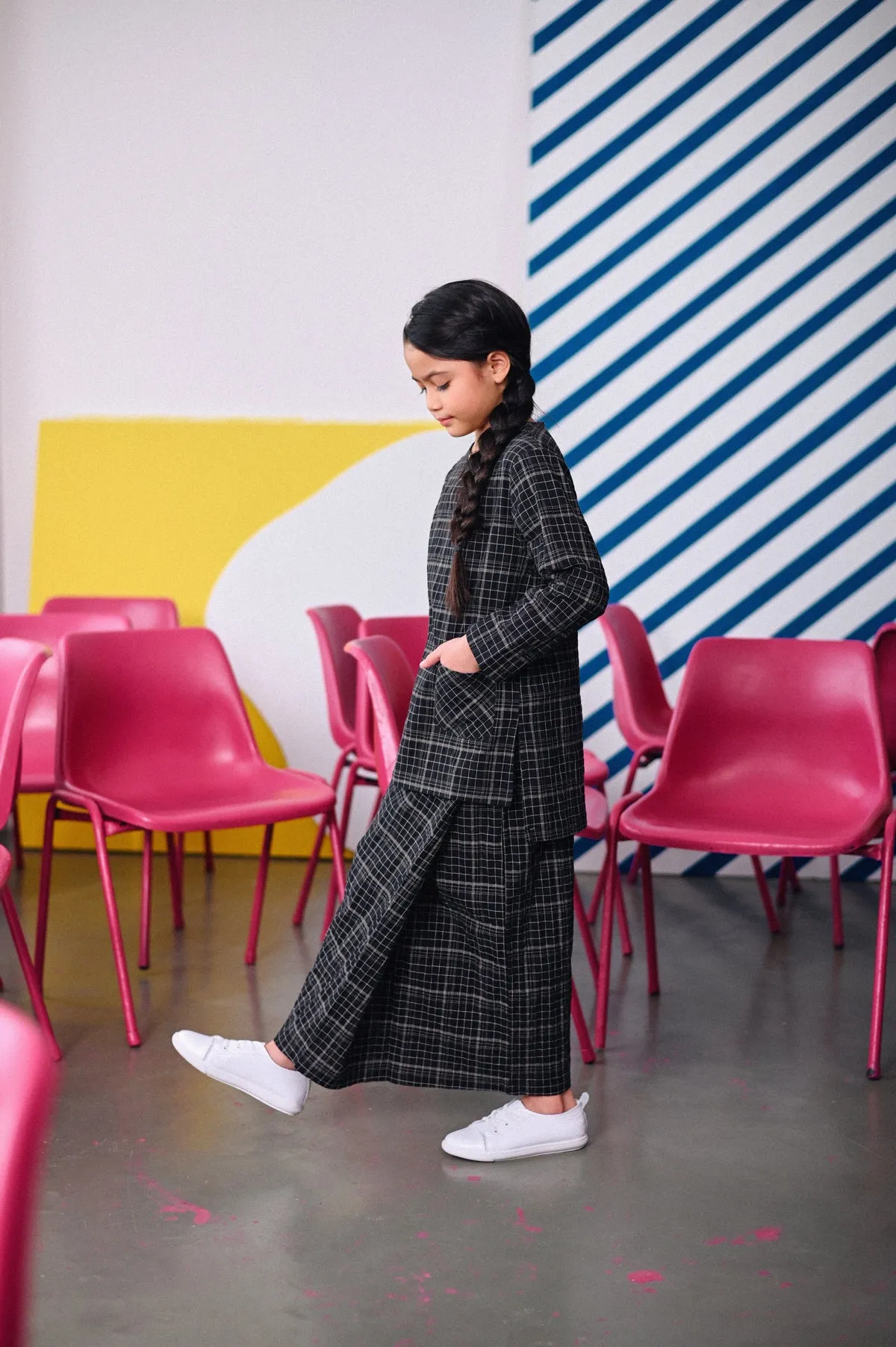 The Dulu Kita Kurti - Kita Black Checked