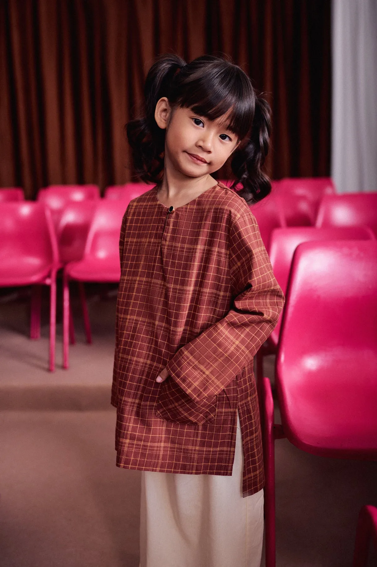 The Dulu Kita Kurti - Kita Brown Checked