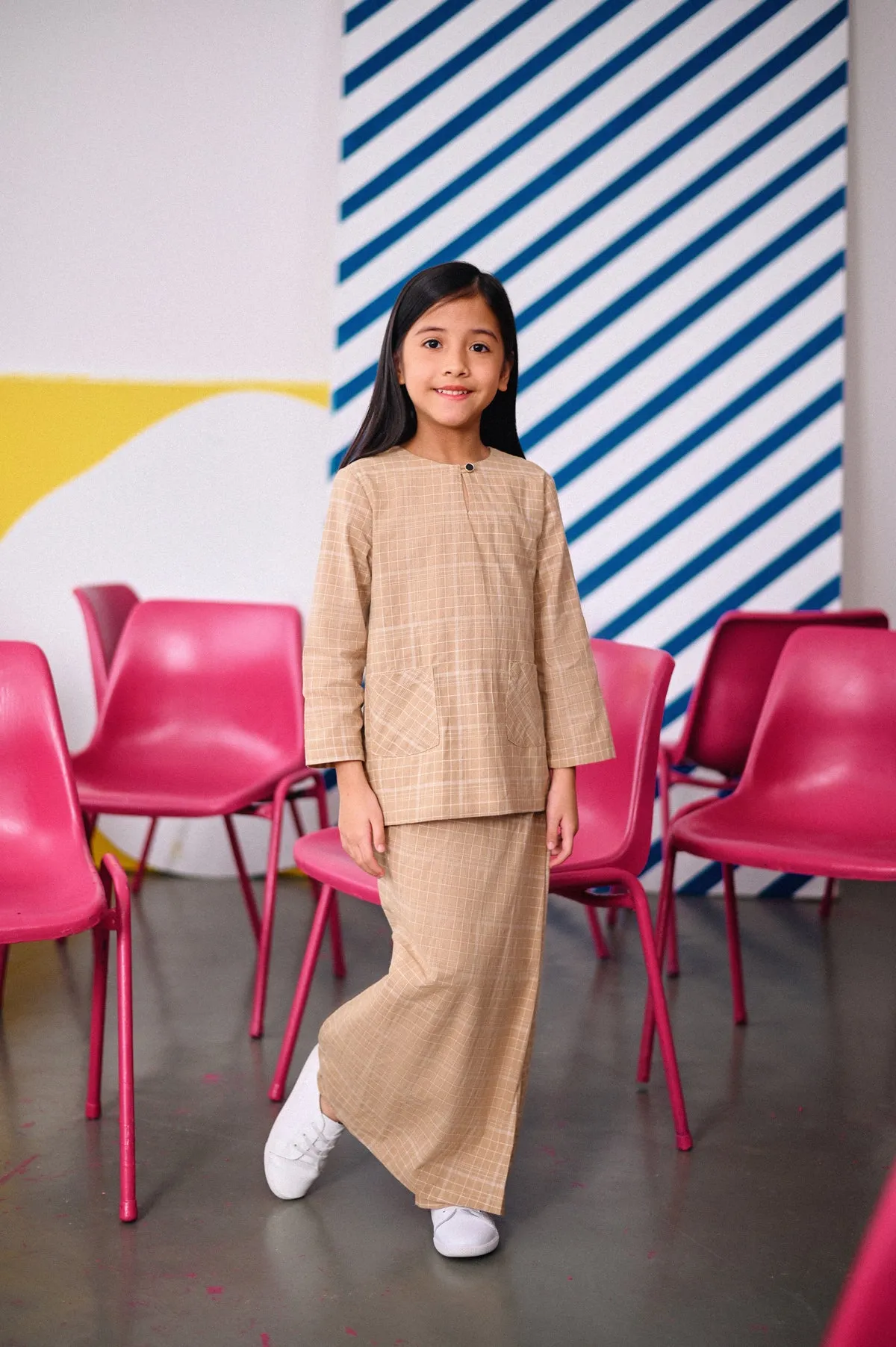 The Dulu Kita Kurti - Kita Khaki Checked
