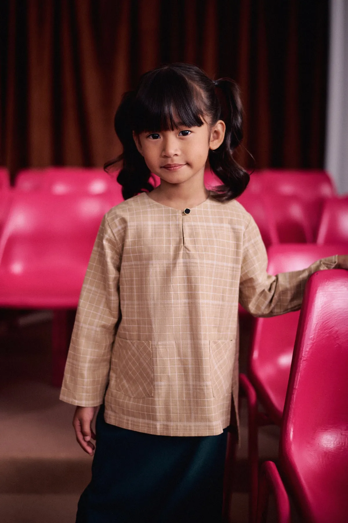 The Dulu Kita Kurti - Kita Khaki Checked