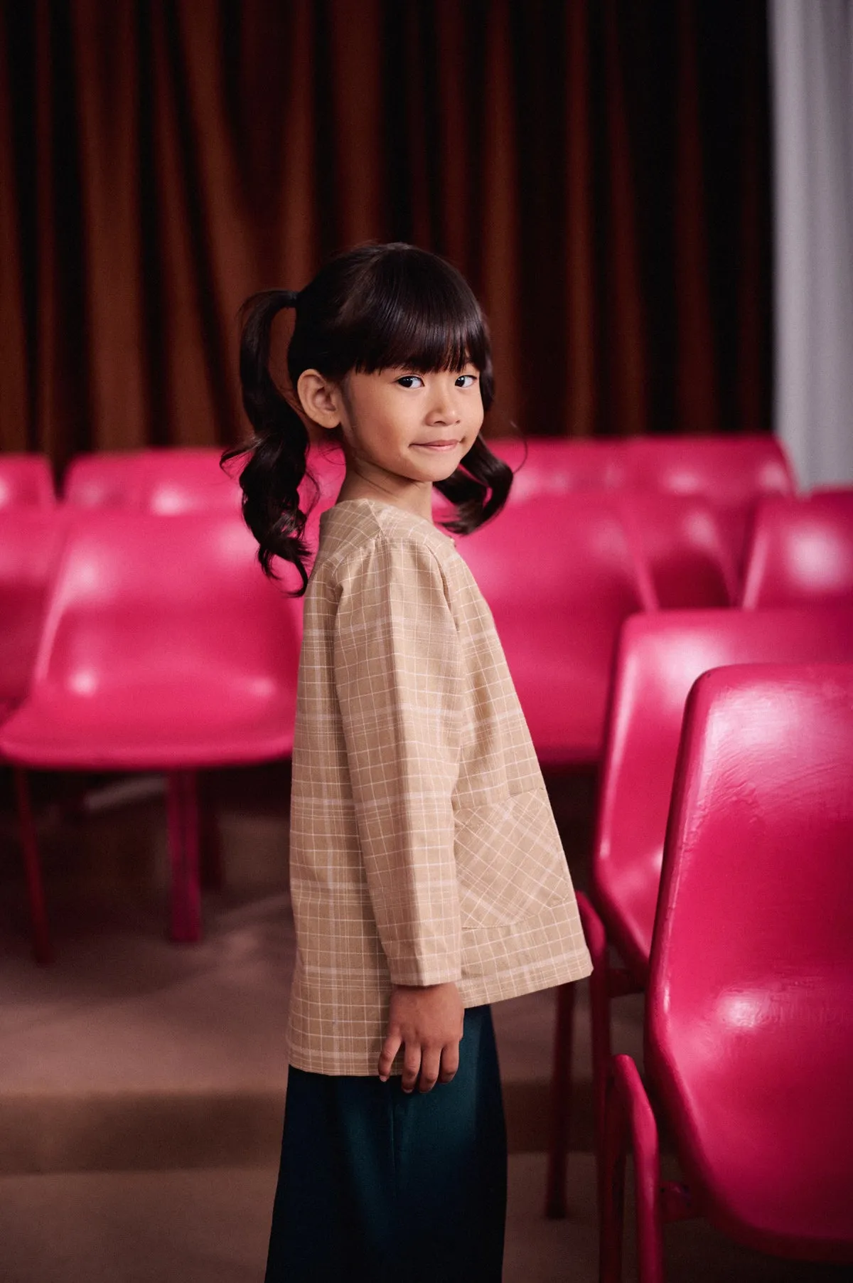 The Dulu Kita Kurti - Kita Khaki Checked
