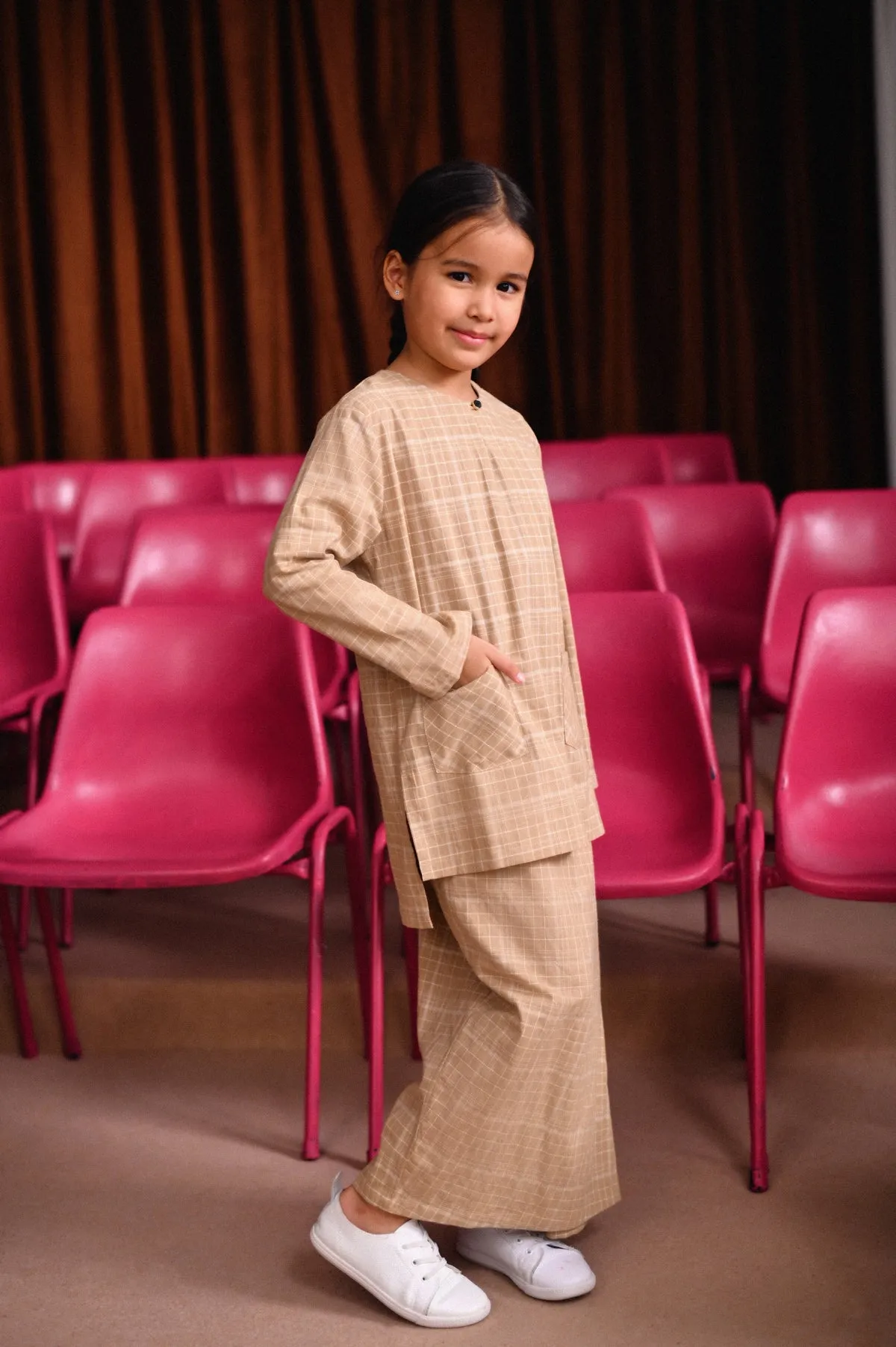 The Dulu Kita Kurti - Kita Khaki Checked
