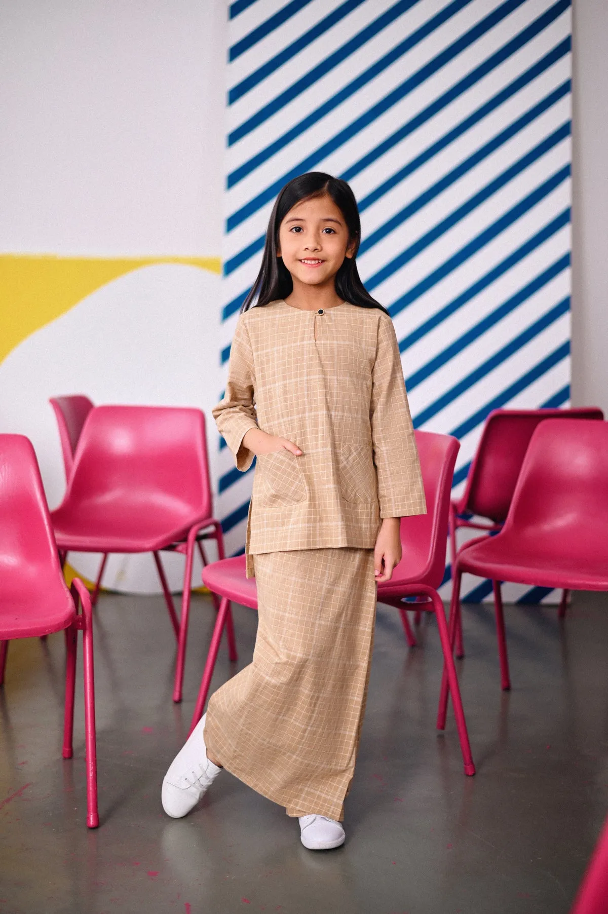 The Dulu Kita Kurti - Kita Khaki Checked