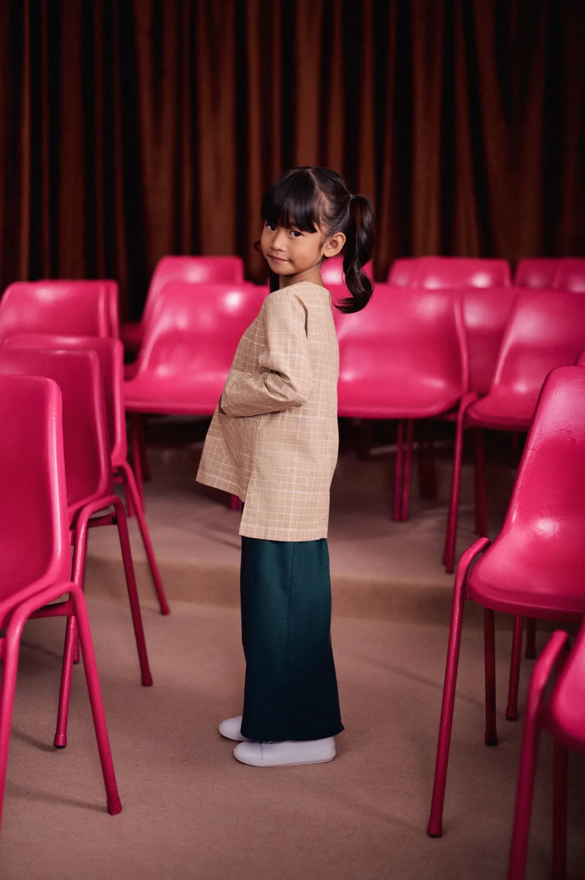 The Dulu Kita Kurti - Kita Khaki Checked