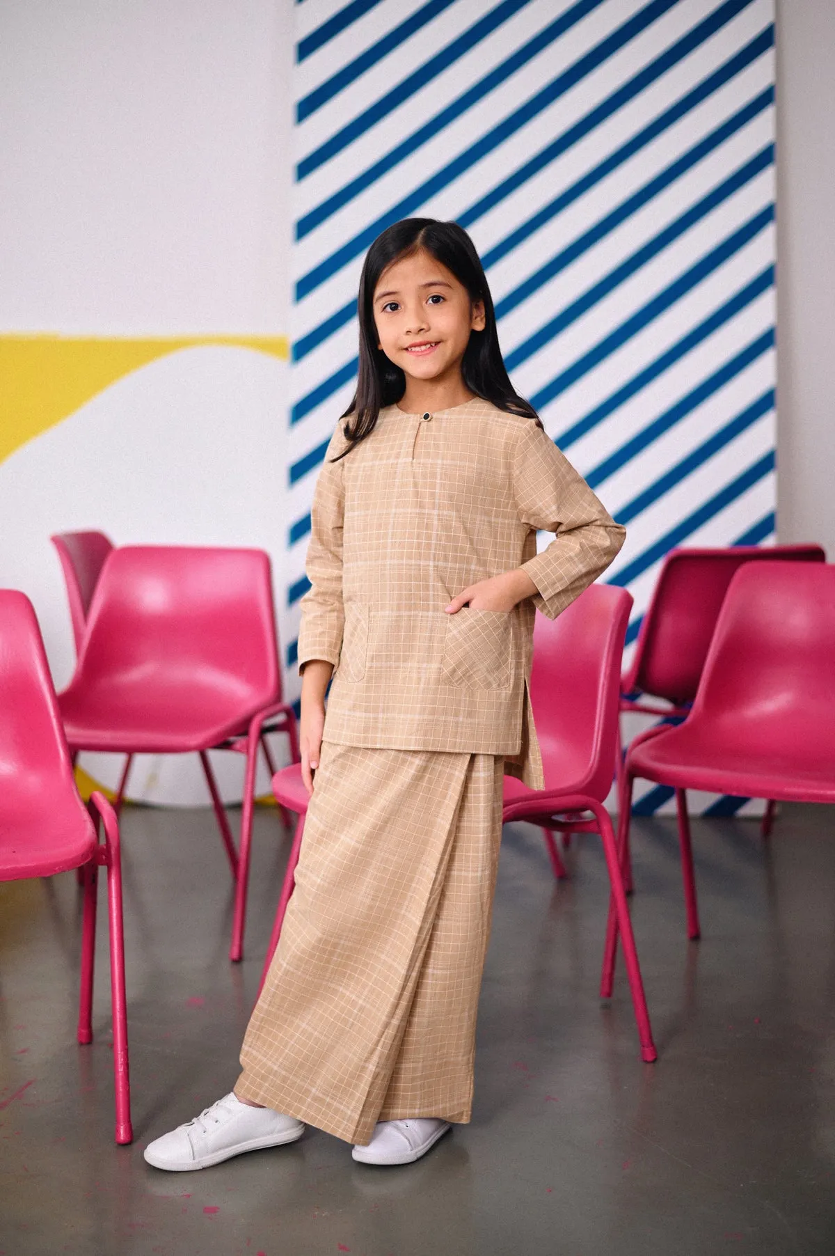 The Dulu Kita Kurti - Kita Khaki Checked
