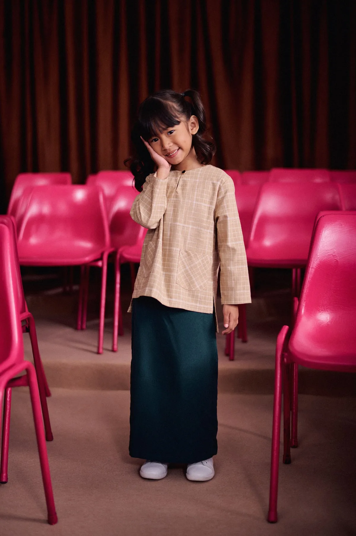 The Dulu Kita Kurti - Kita Khaki Checked