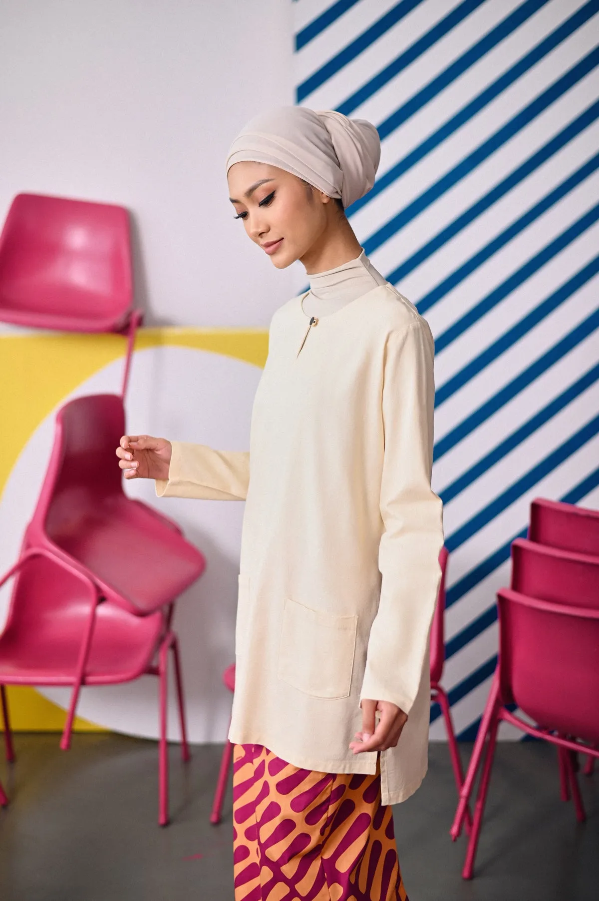 The Dulu Kita Women Kurti - Cream