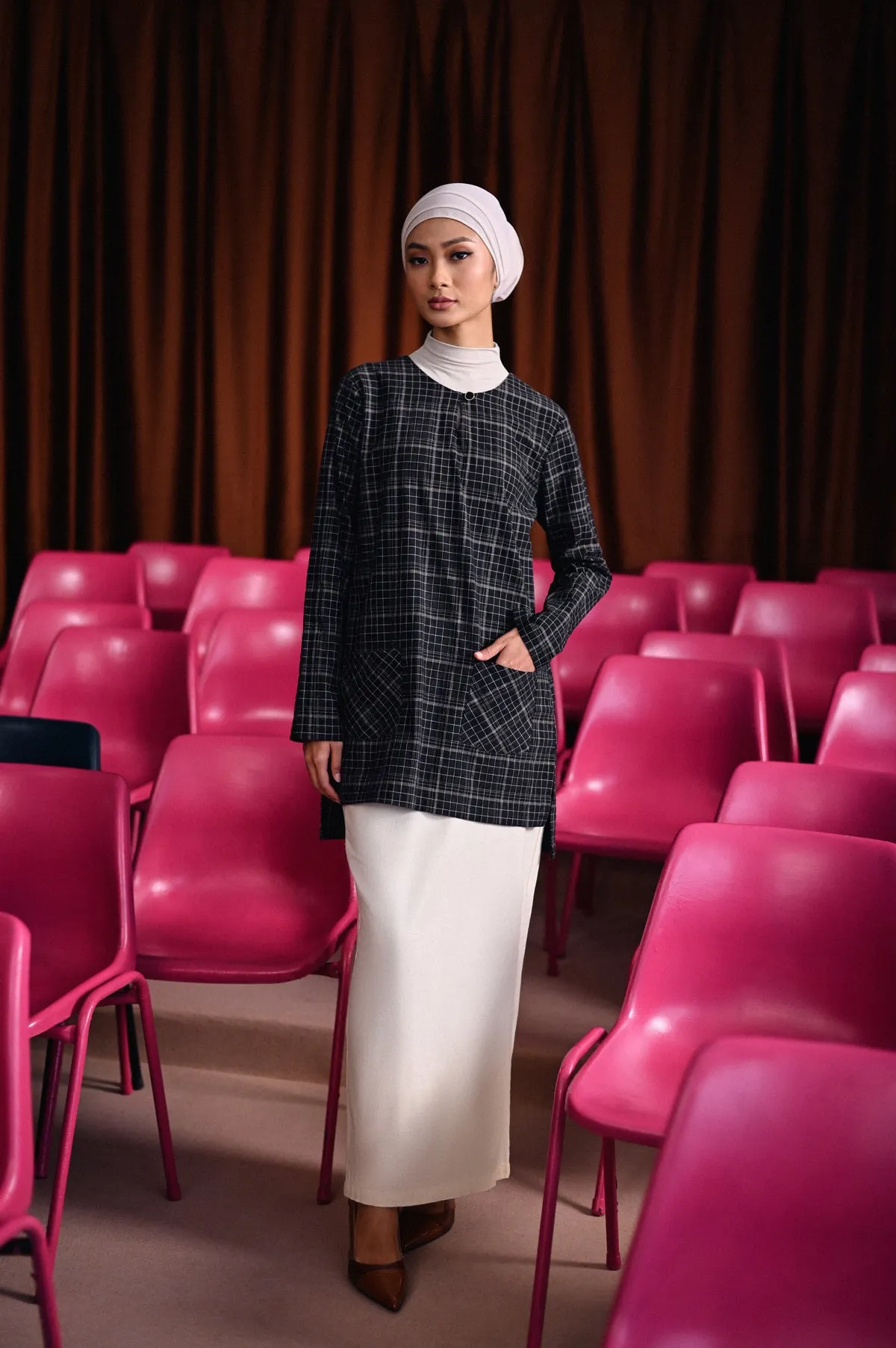 The Dulu Kita Women Kurti - Kita Black Checked
