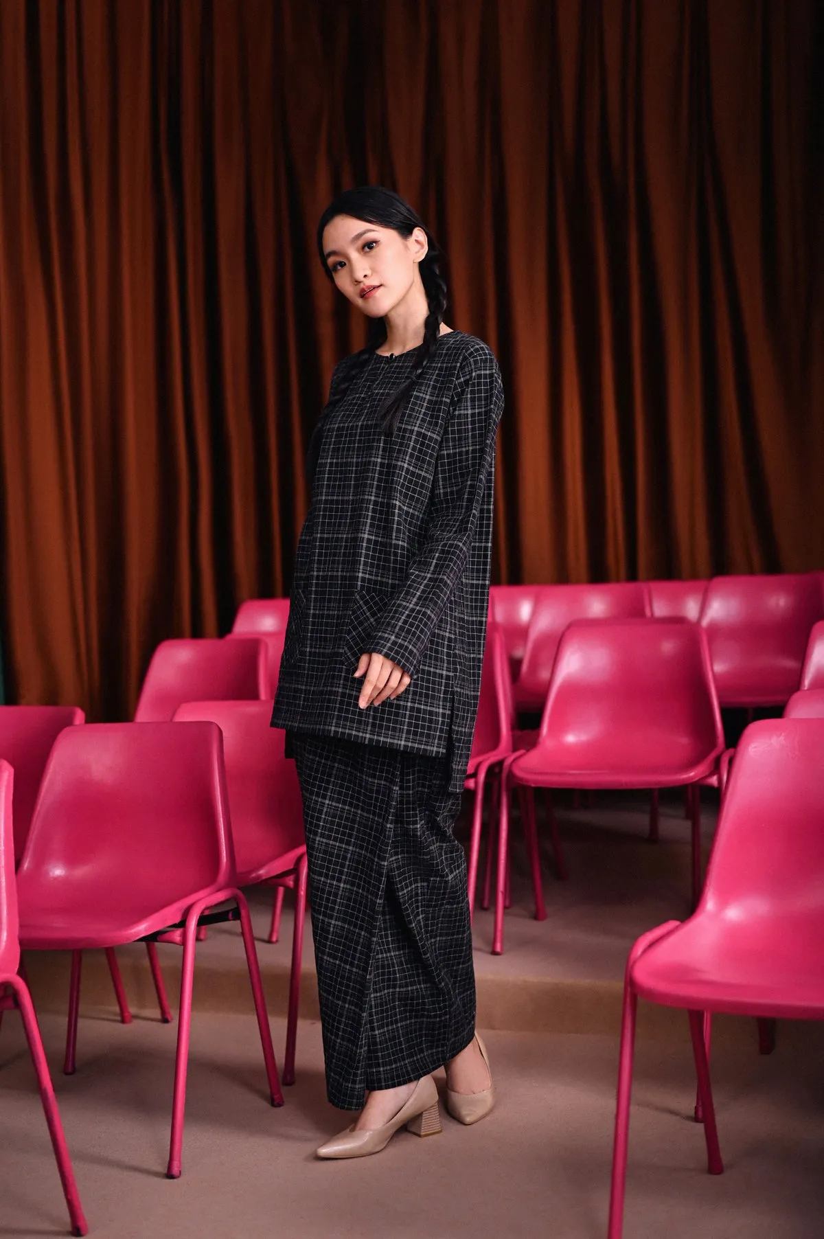 The Dulu Kita Women Kurti - Kita Black Checked