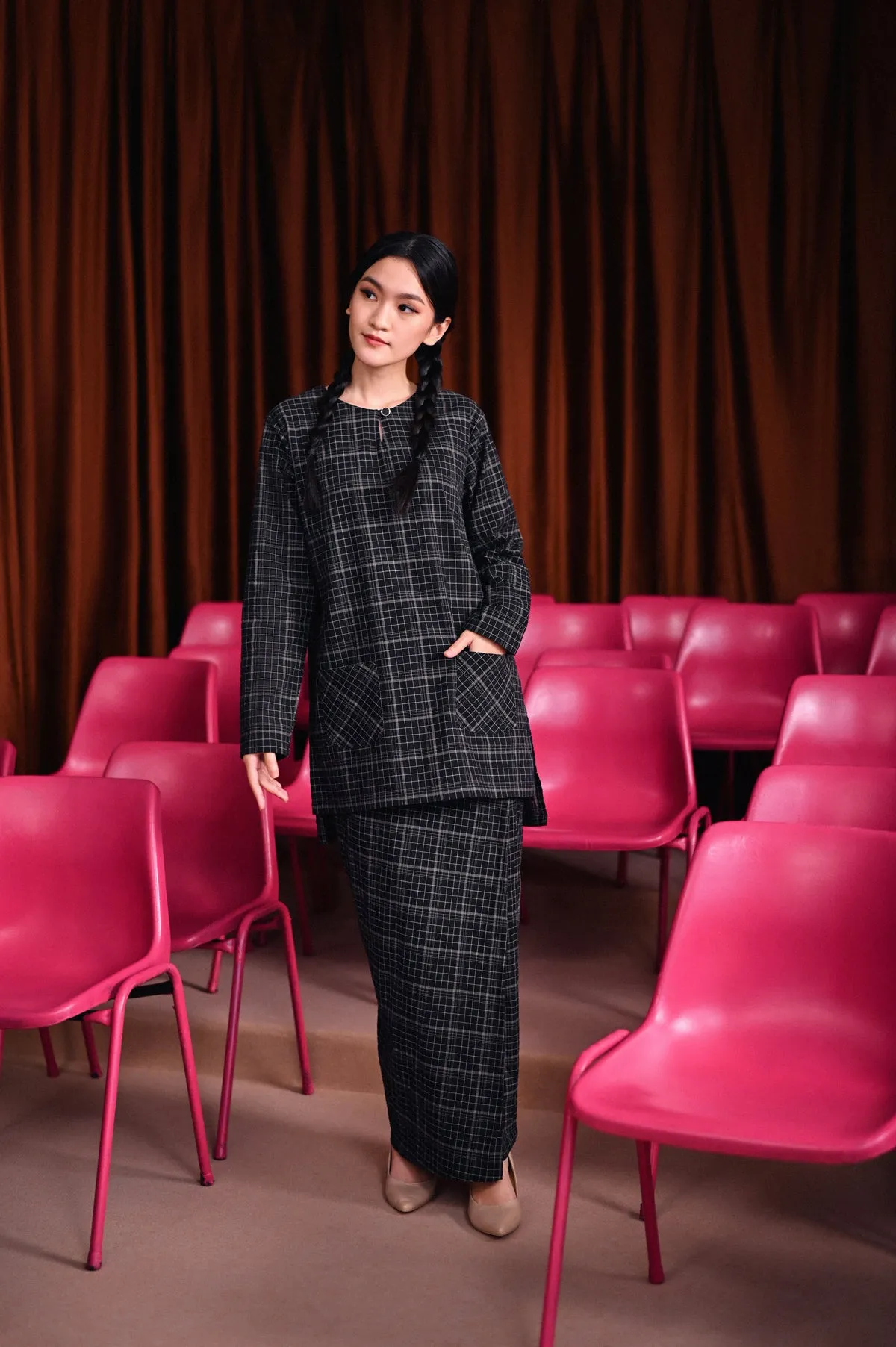 The Dulu Kita Women Kurti - Kita Black Checked