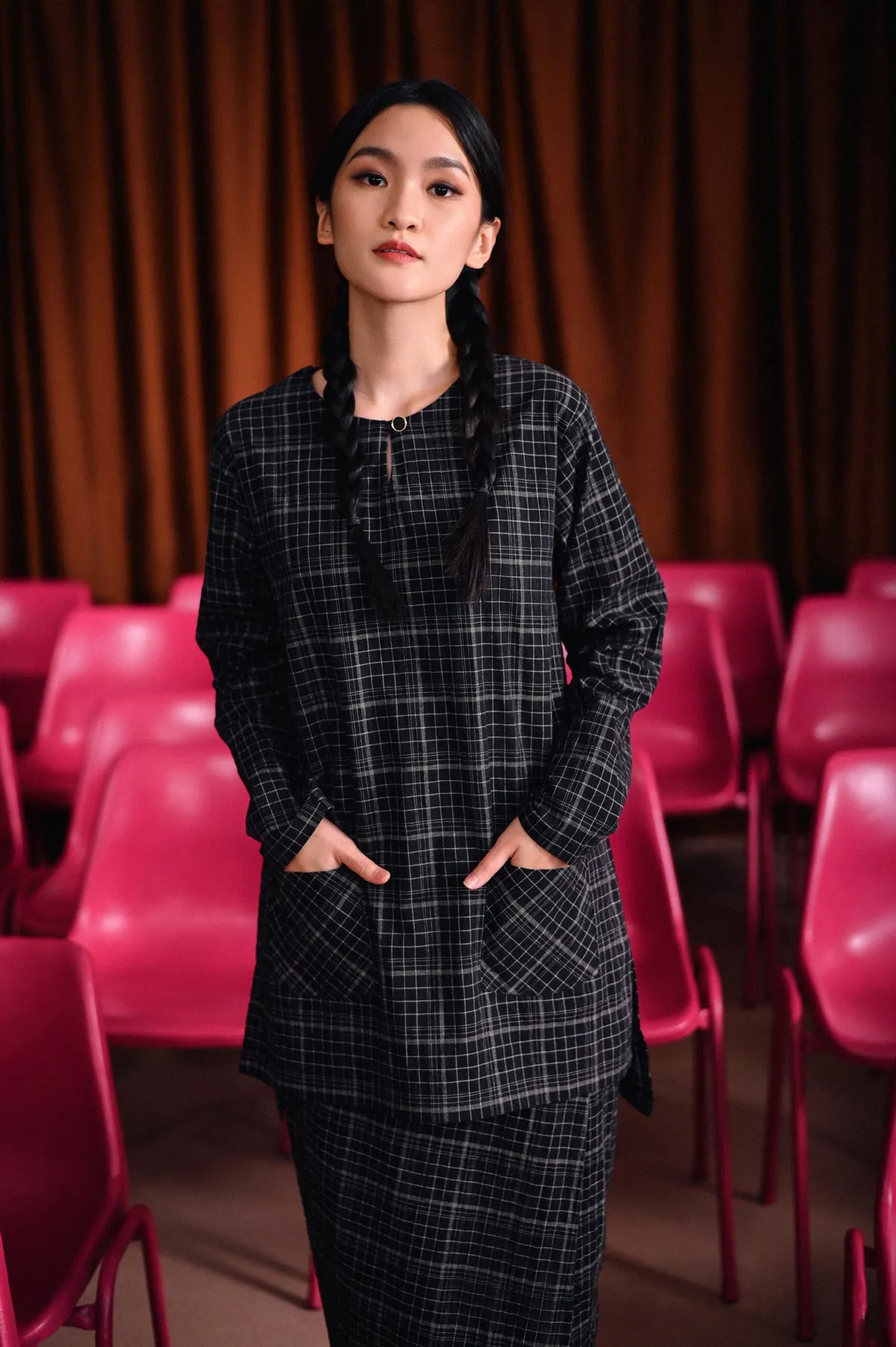 The Dulu Kita Women Kurti - Kita Black Checked