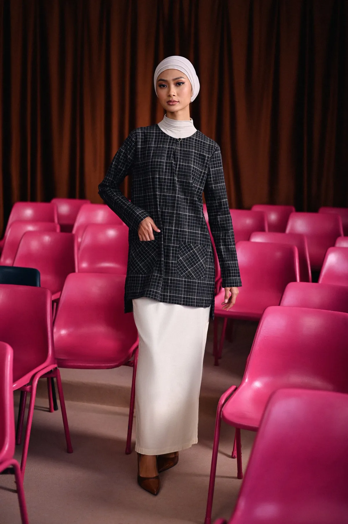 The Dulu Kita Women Kurti - Kita Black Checked