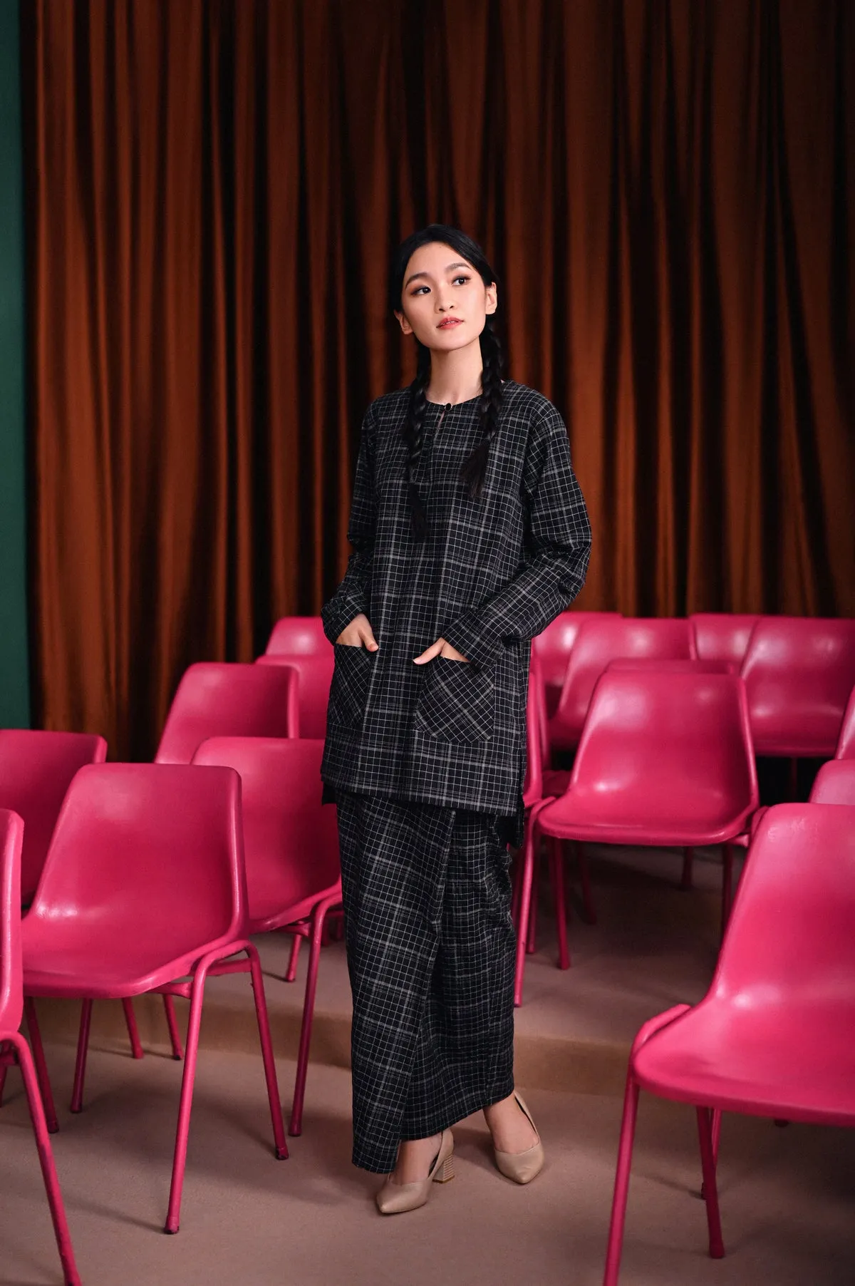 The Dulu Kita Women Kurti - Kita Black Checked