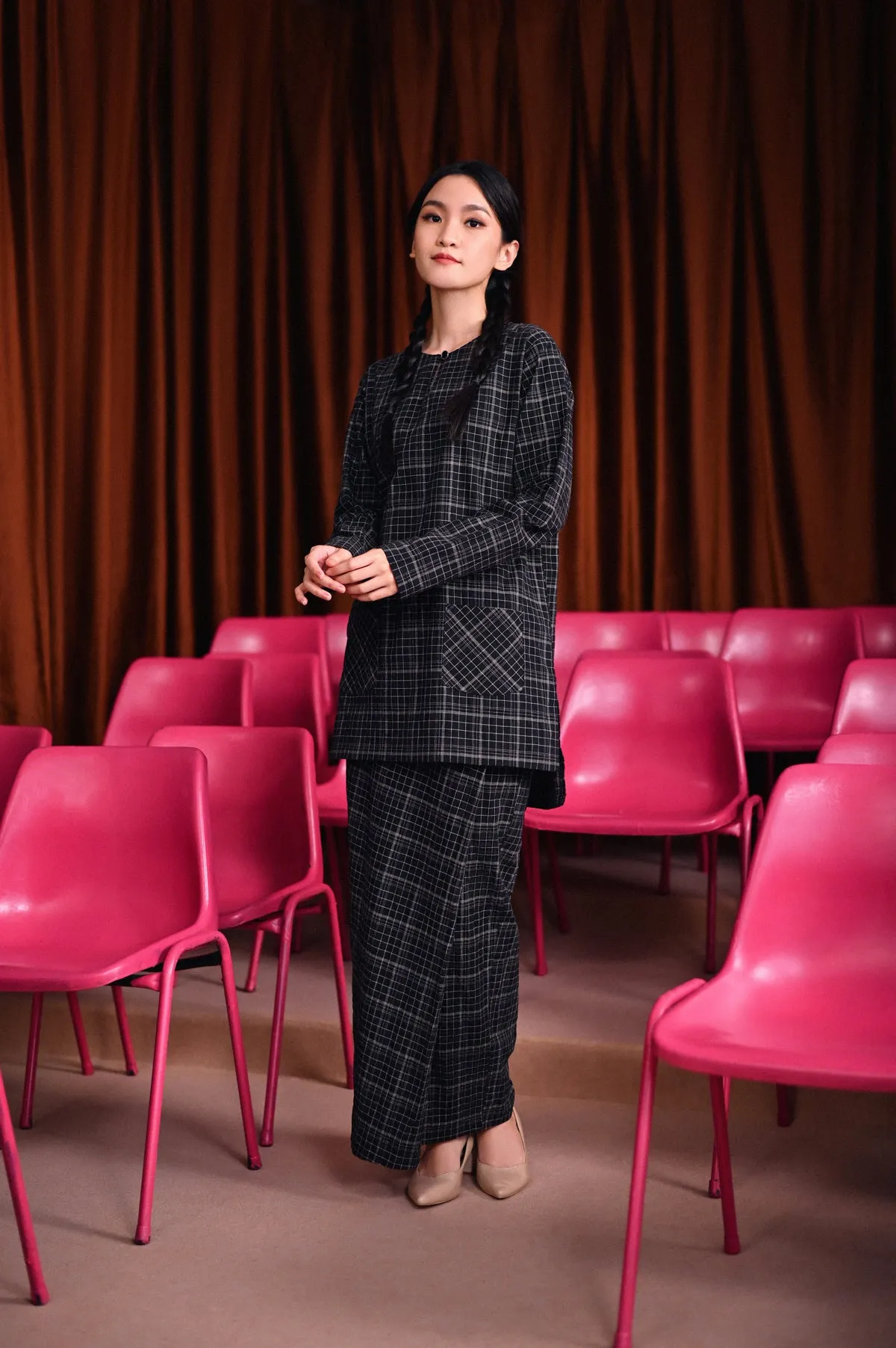 The Dulu Kita Women Kurti - Kita Black Checked