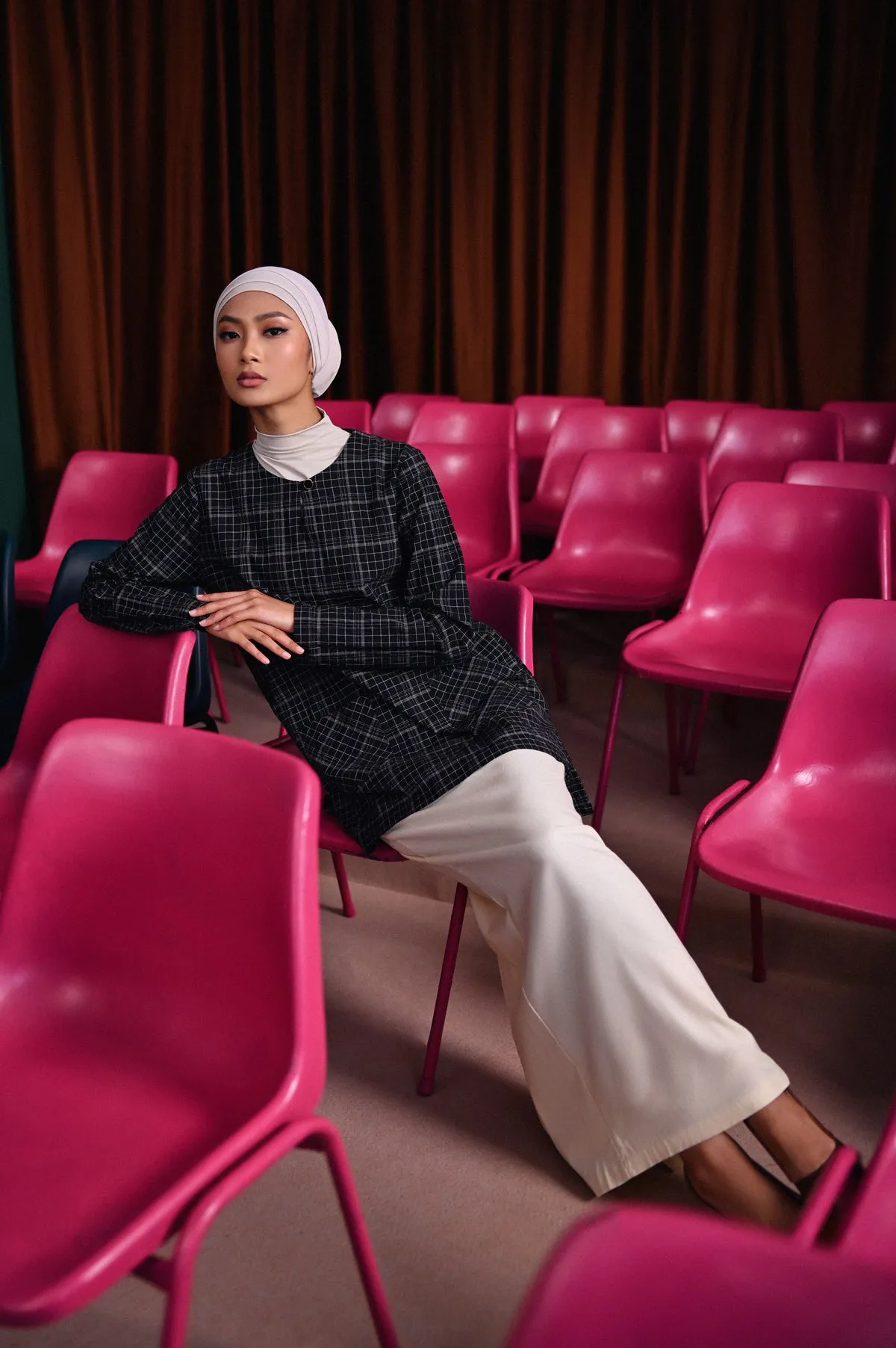 The Dulu Kita Women Kurti - Kita Black Checked
