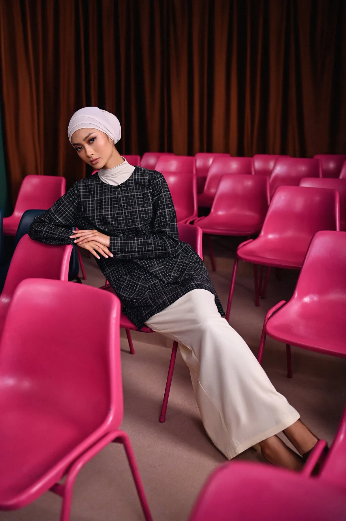 The Dulu Kita Women Kurti - Kita Black Checked