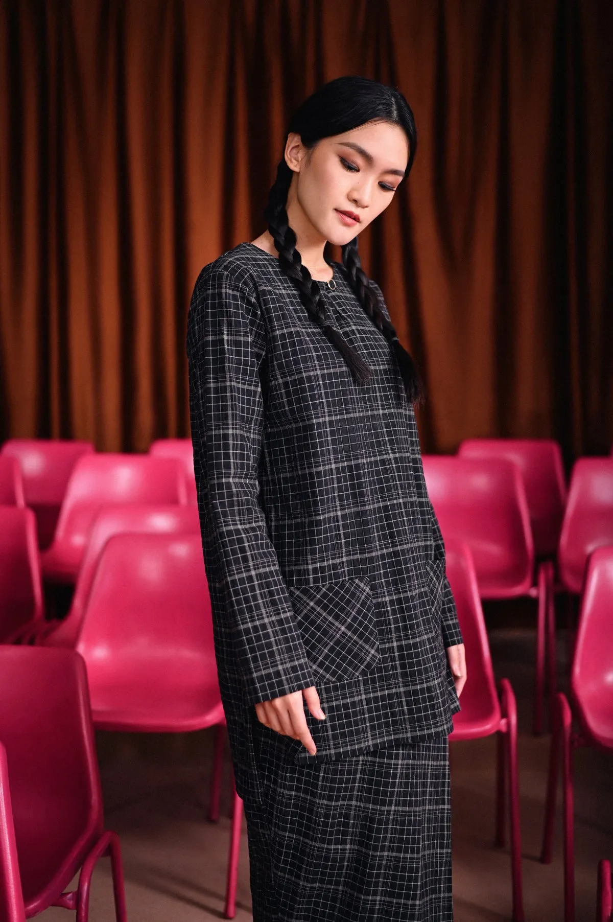 The Dulu Kita Women Kurti - Kita Black Checked