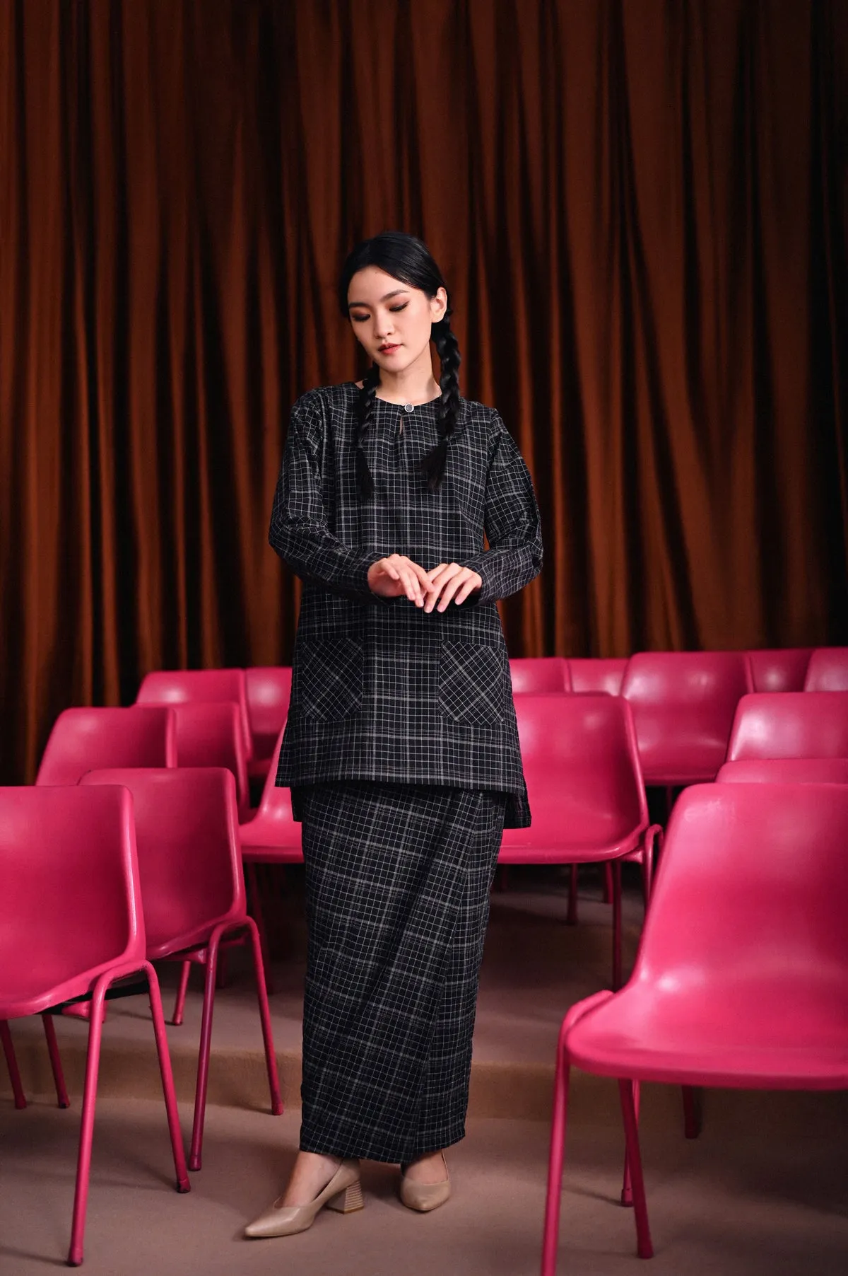 The Dulu Kita Women Kurti - Kita Black Checked