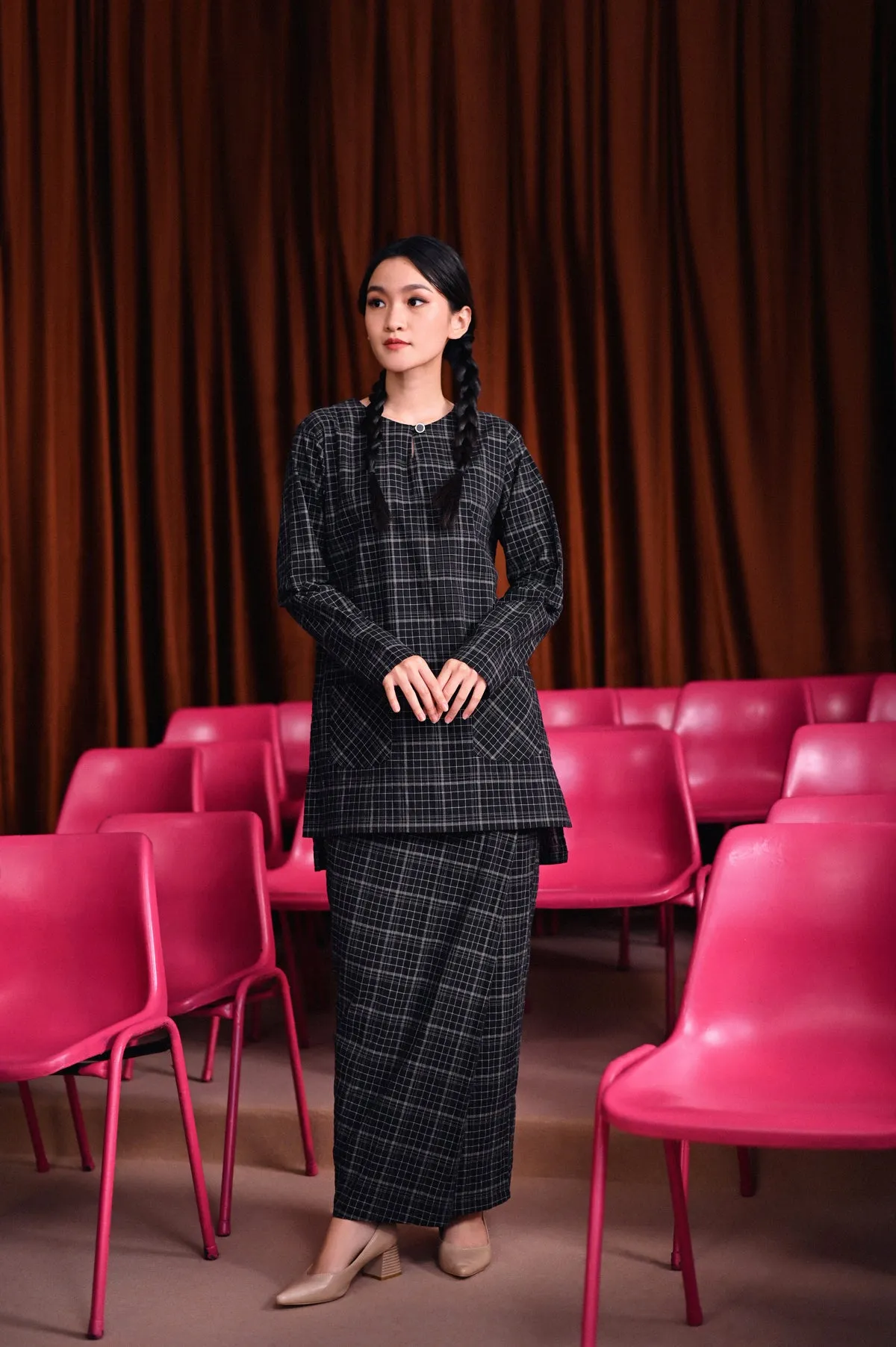 The Dulu Kita Women Kurti - Kita Black Checked