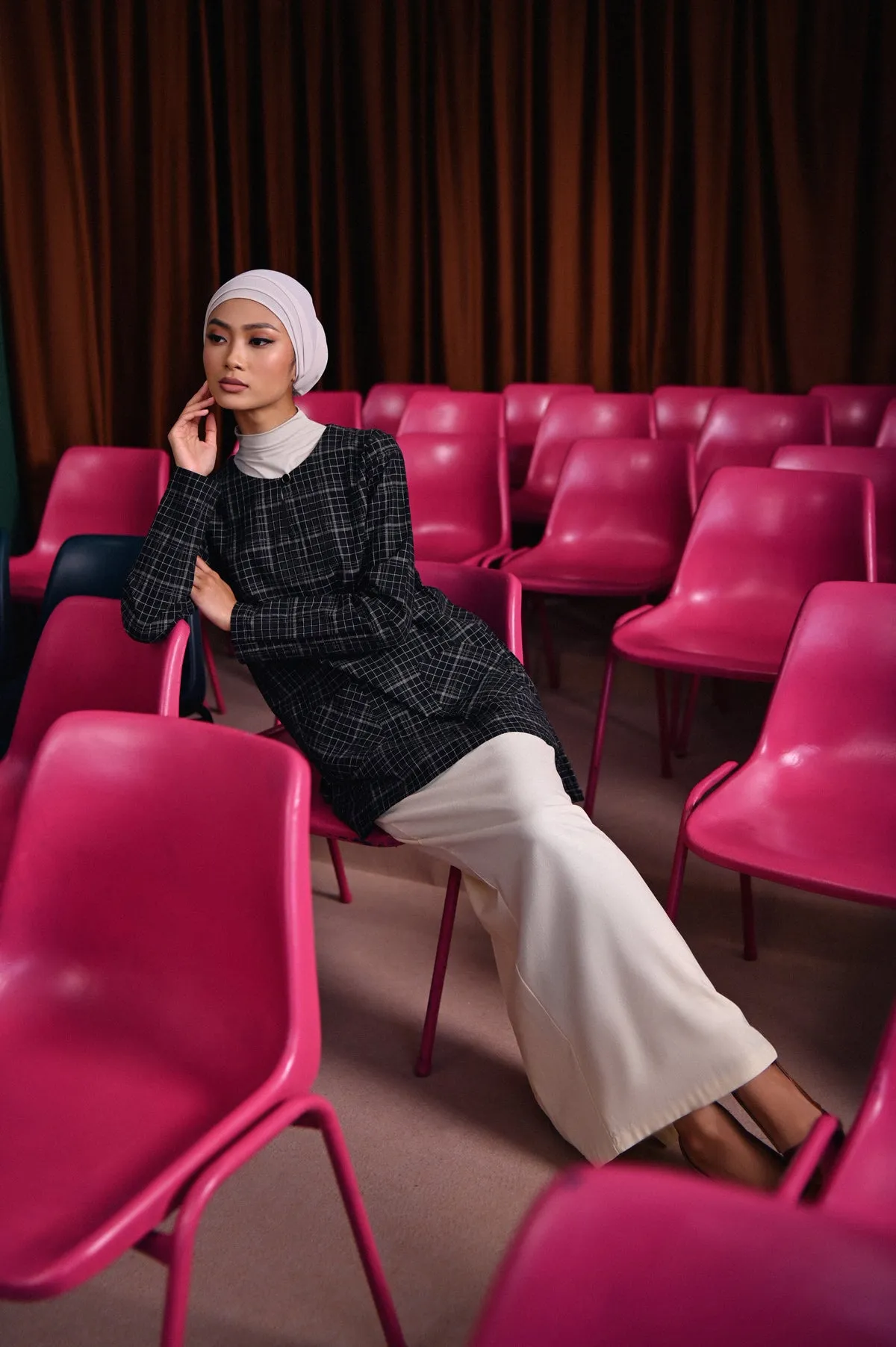 The Dulu Kita Women Kurti - Kita Black Checked