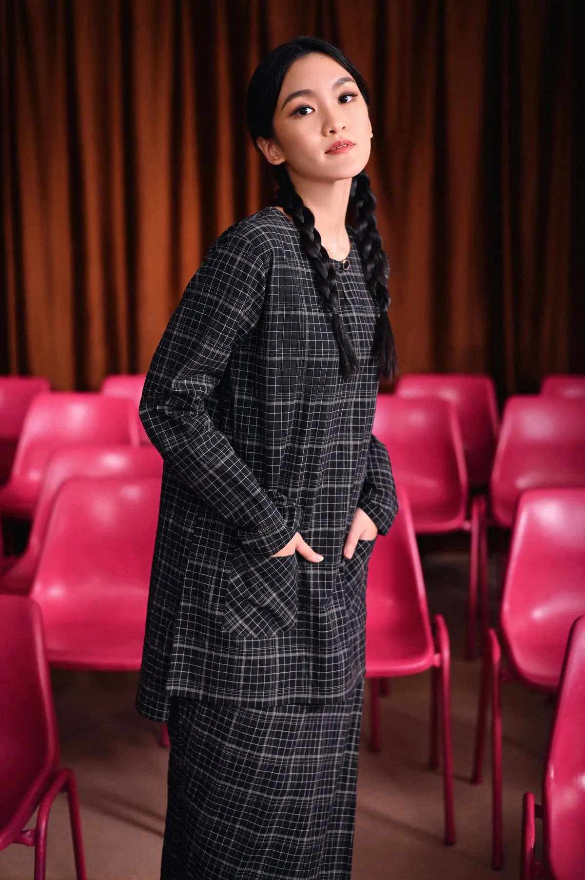 The Dulu Kita Women Kurti - Kita Black Checked