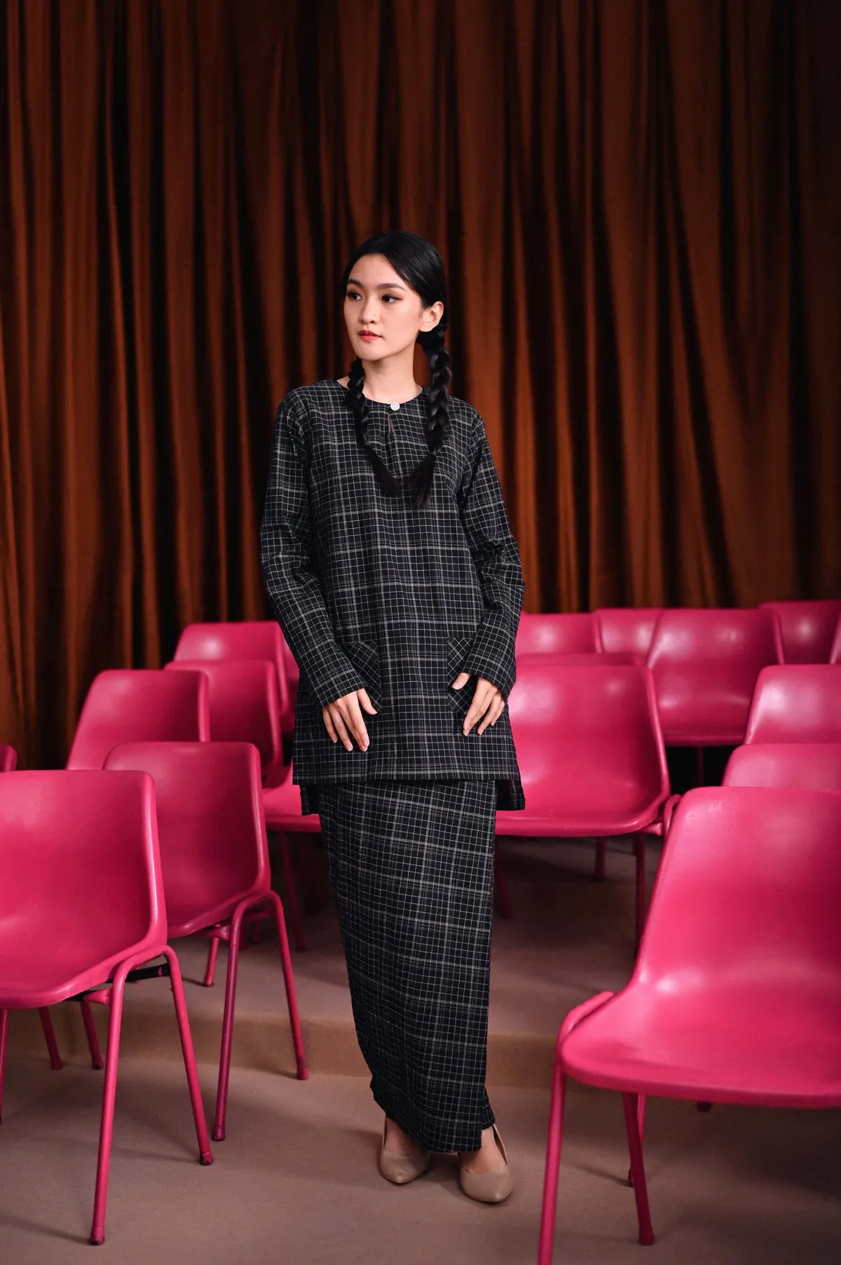 The Dulu Kita Women Kurti - Kita Black Checked