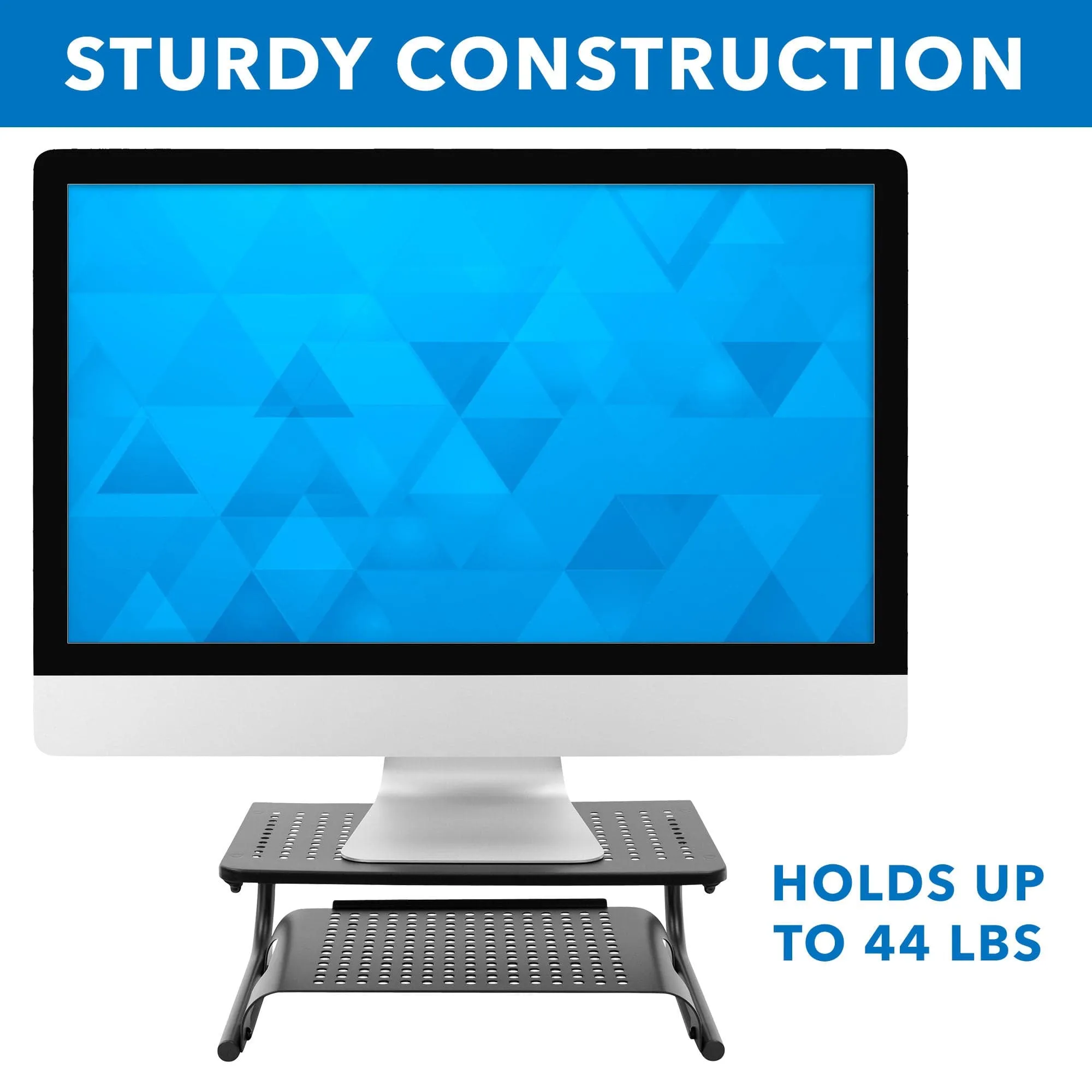 Two Tier Monitor Stand with Shelf