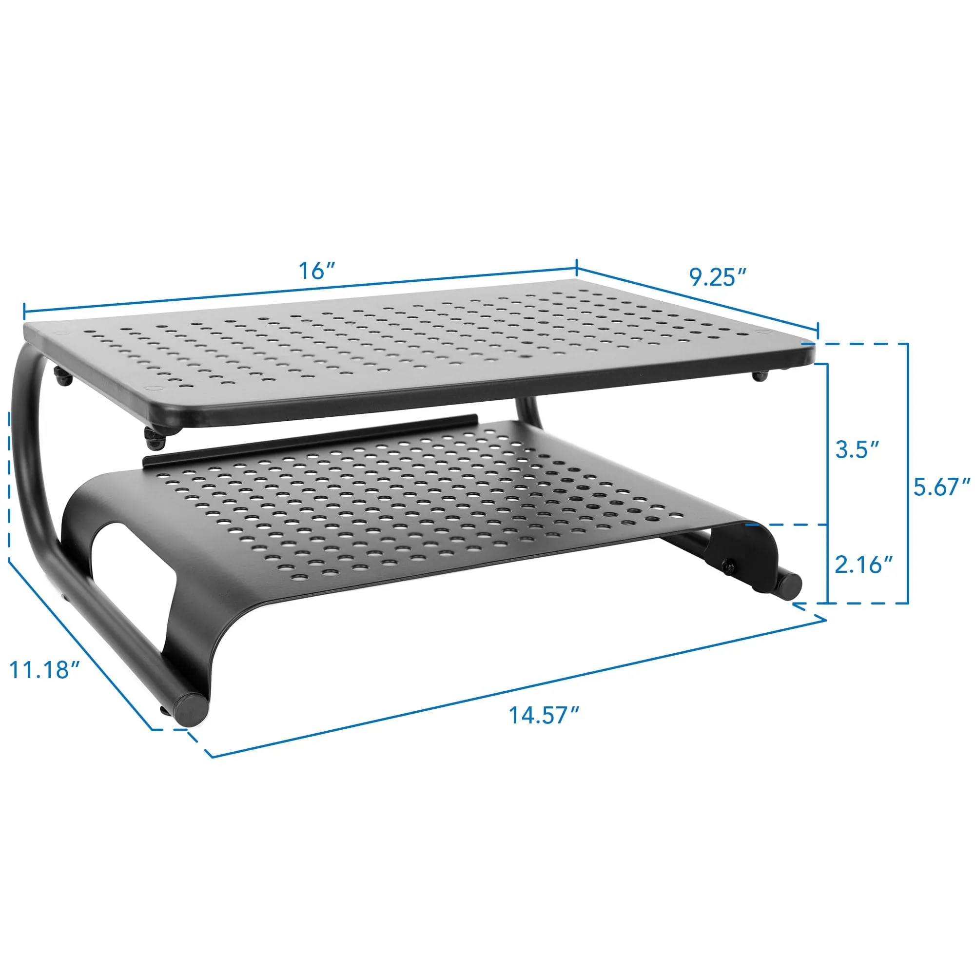 Two Tier Monitor Stand with Shelf