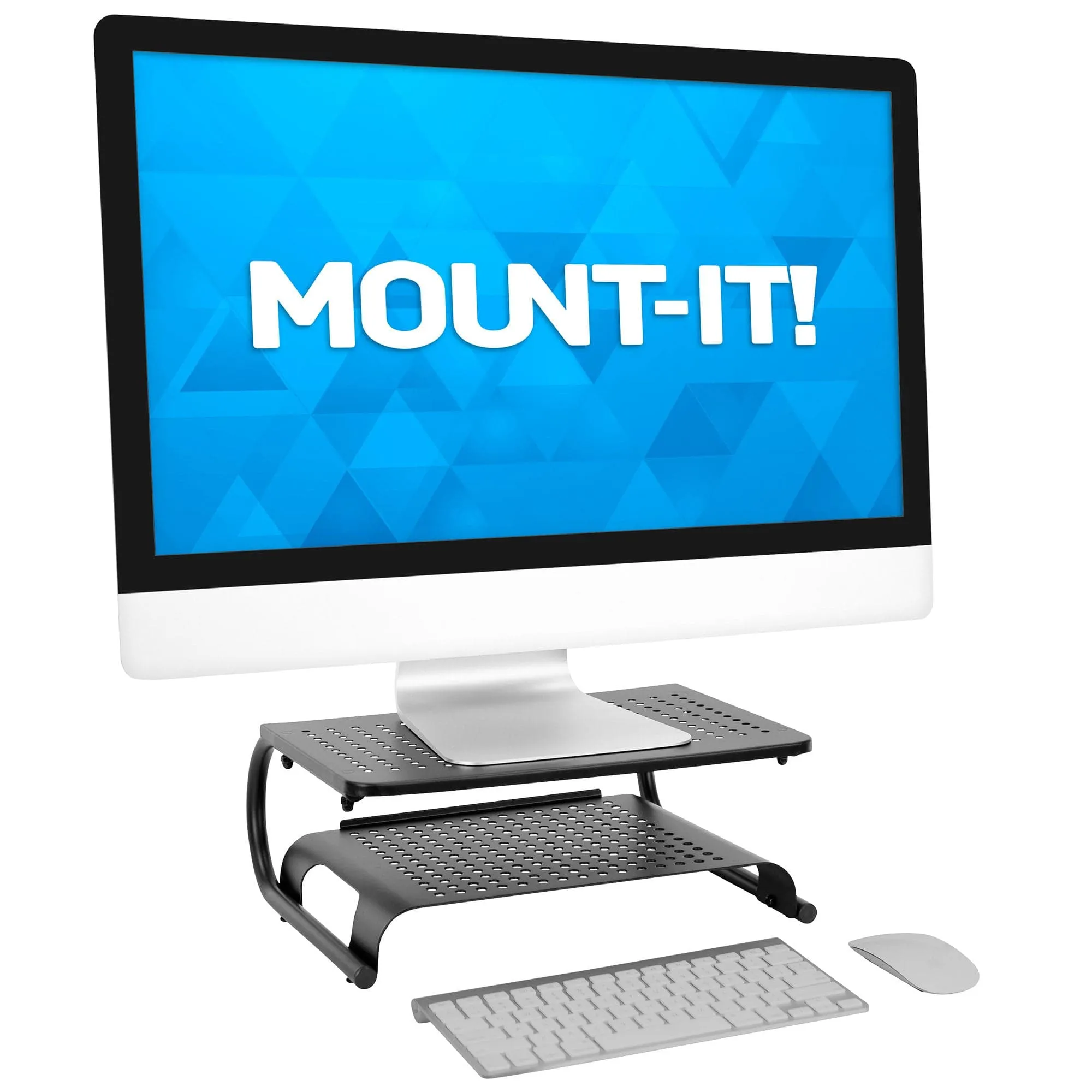 Two Tier Monitor Stand with Shelf